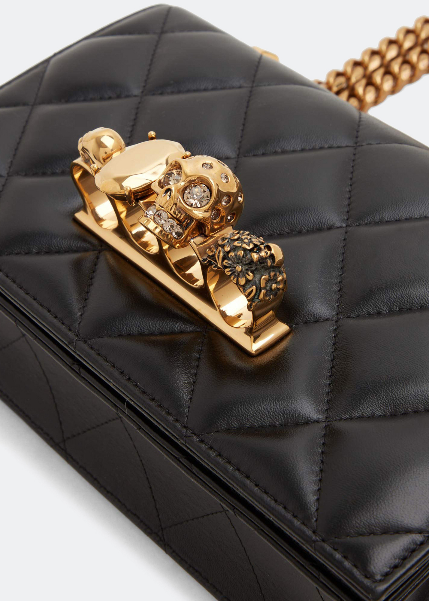 

Jewelled satchel, Black