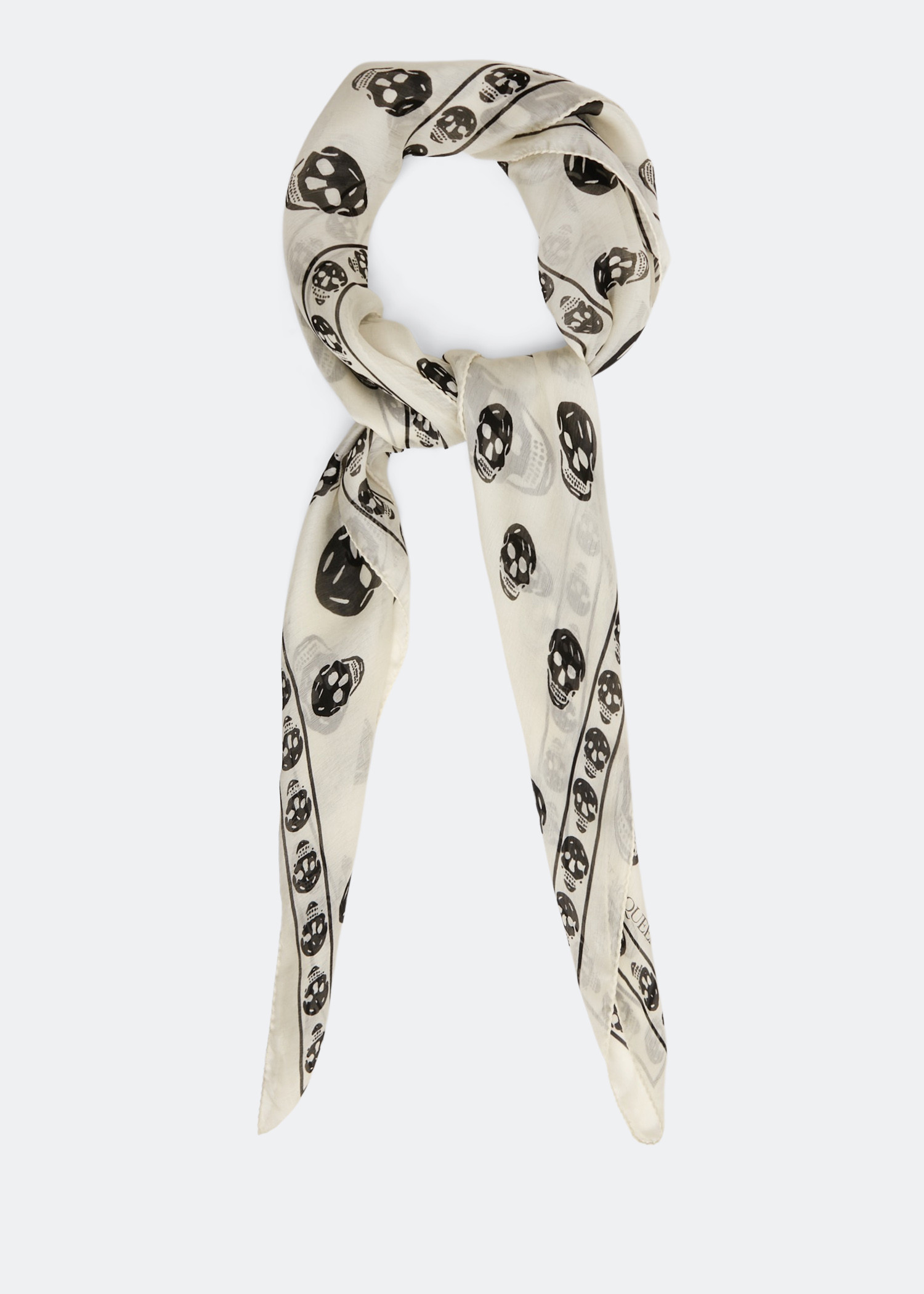 

Classic skull scarf, White