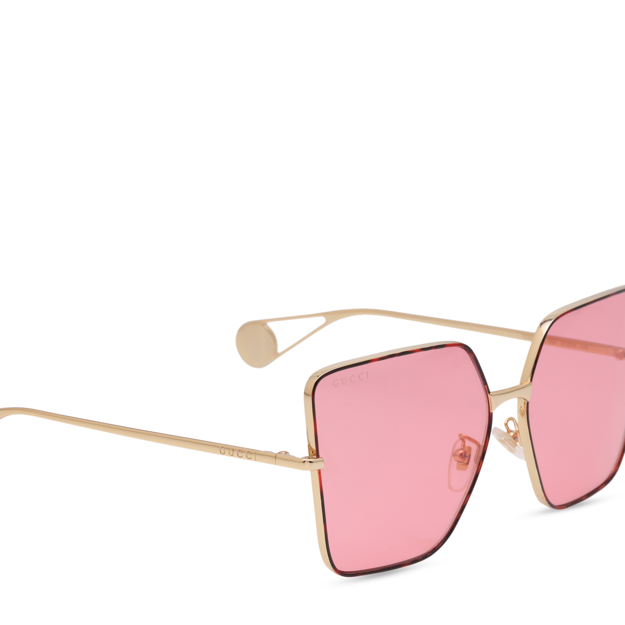 

Square-frame sunglasses, Gold