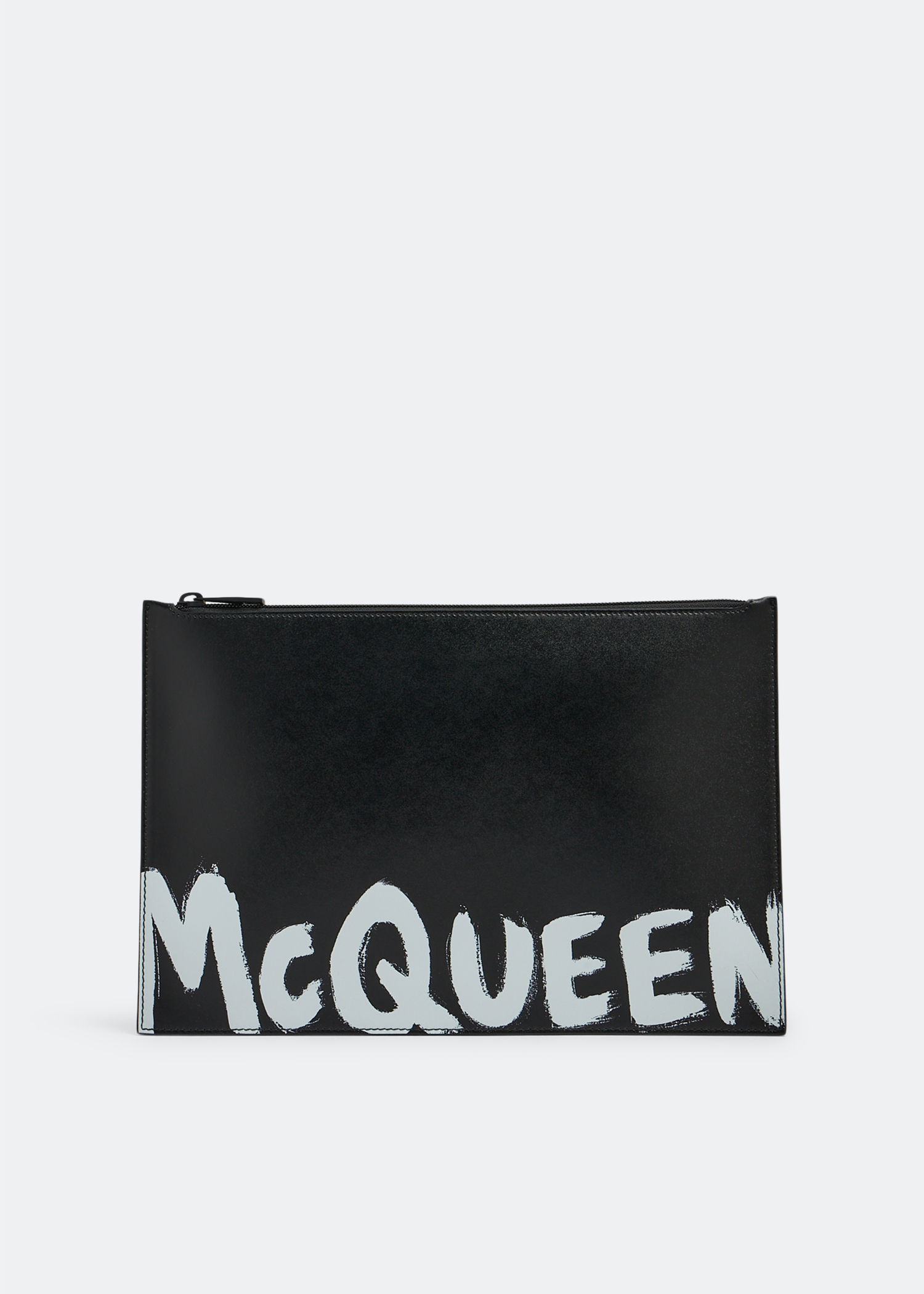 

Graffiti flat zip pouch, Black