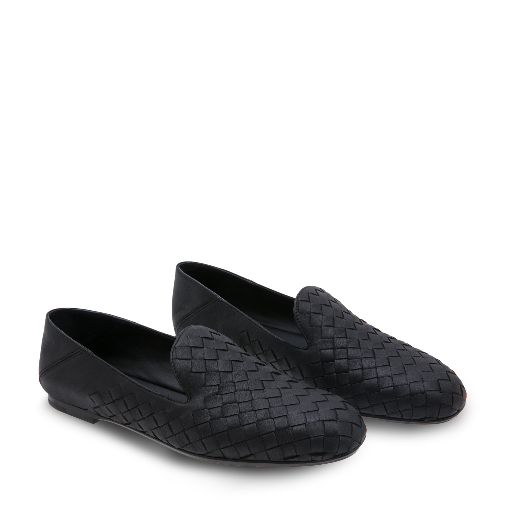 

Intrecciato leather loafers, Black