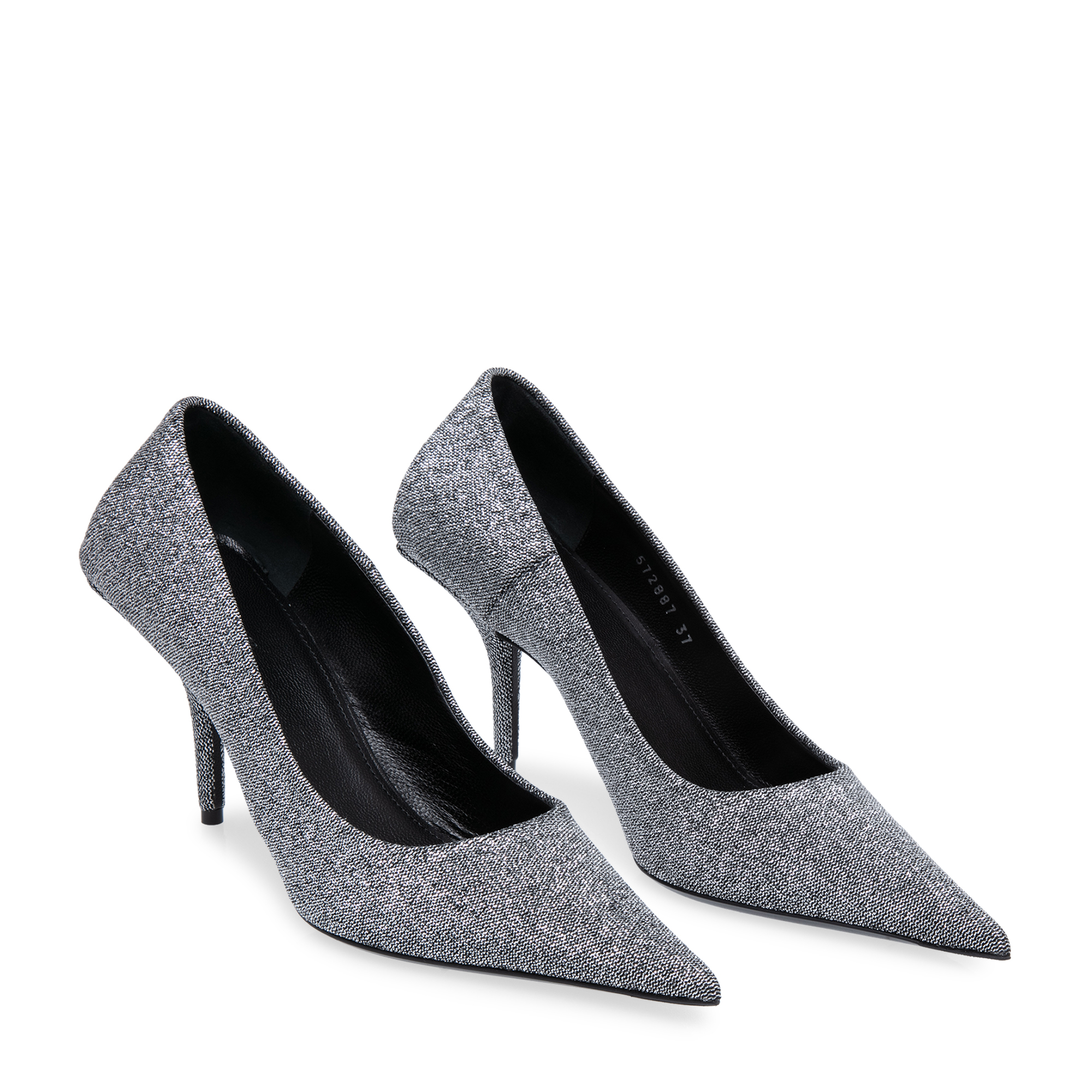 

Square Knife pumps, Silver