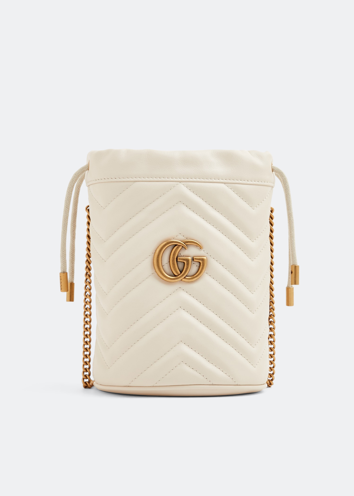 

GG Marmont mini bucket bag, White