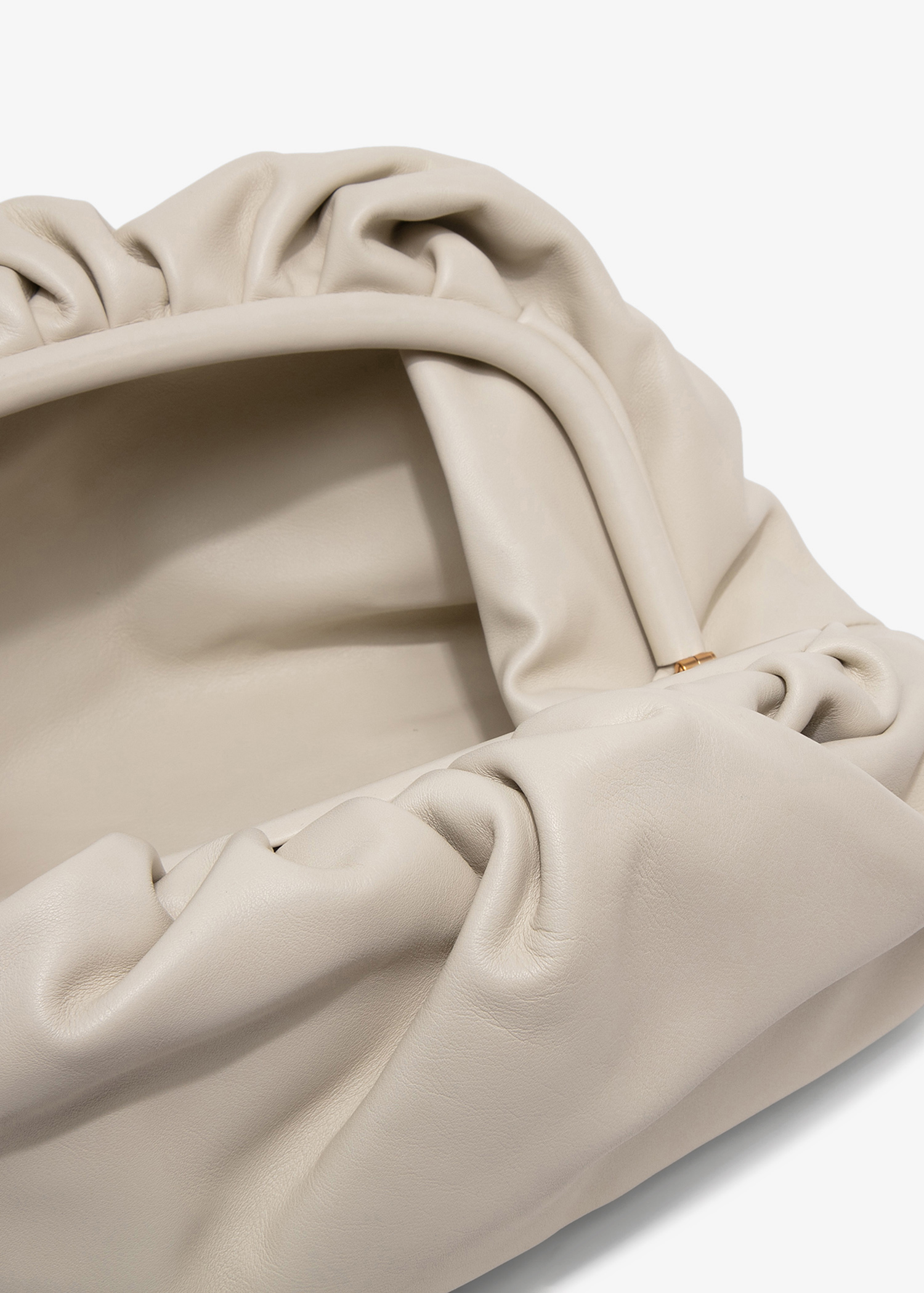 

Leather Pouch clutch, White