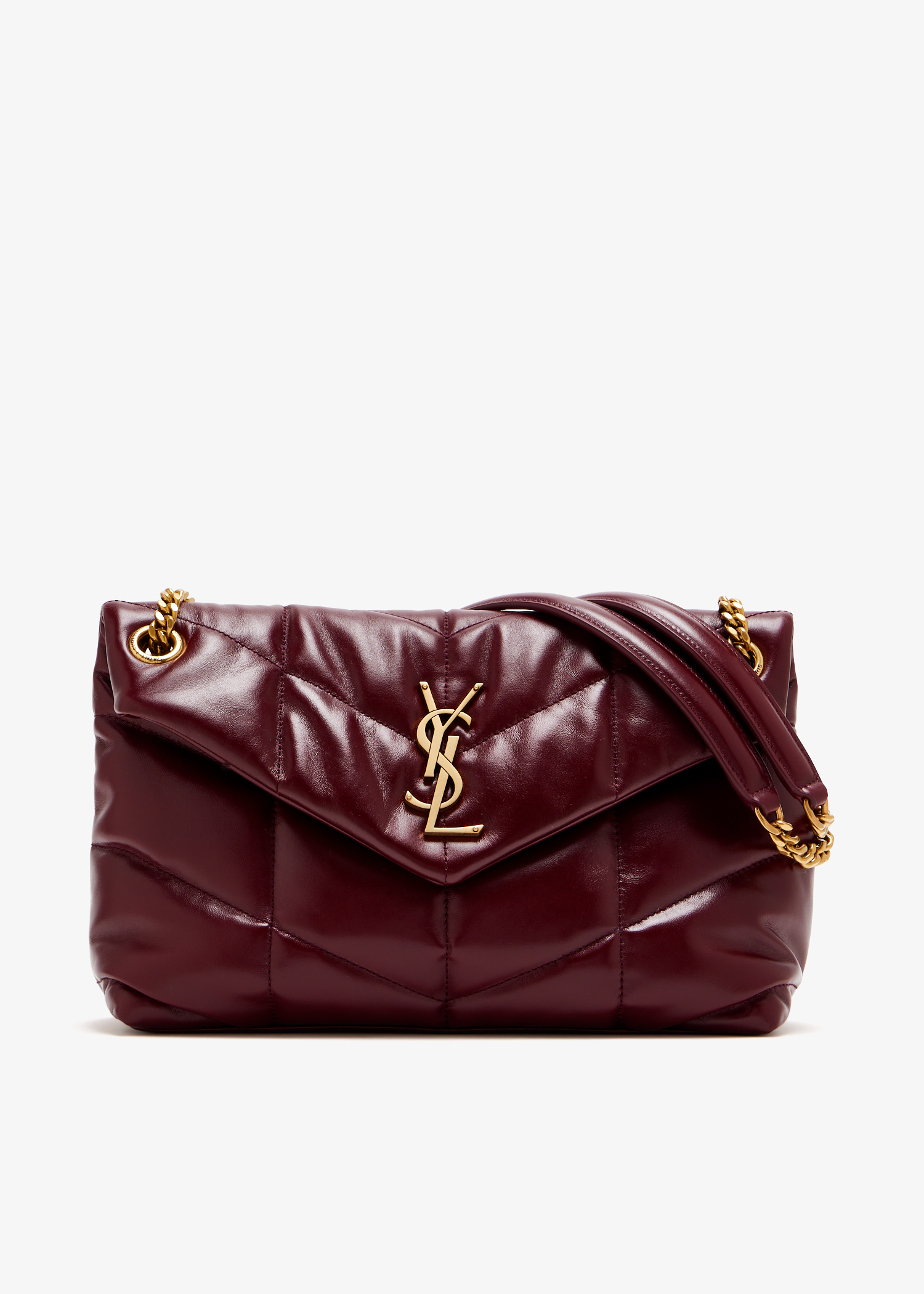 

Puffer small chain bag, Burgundy