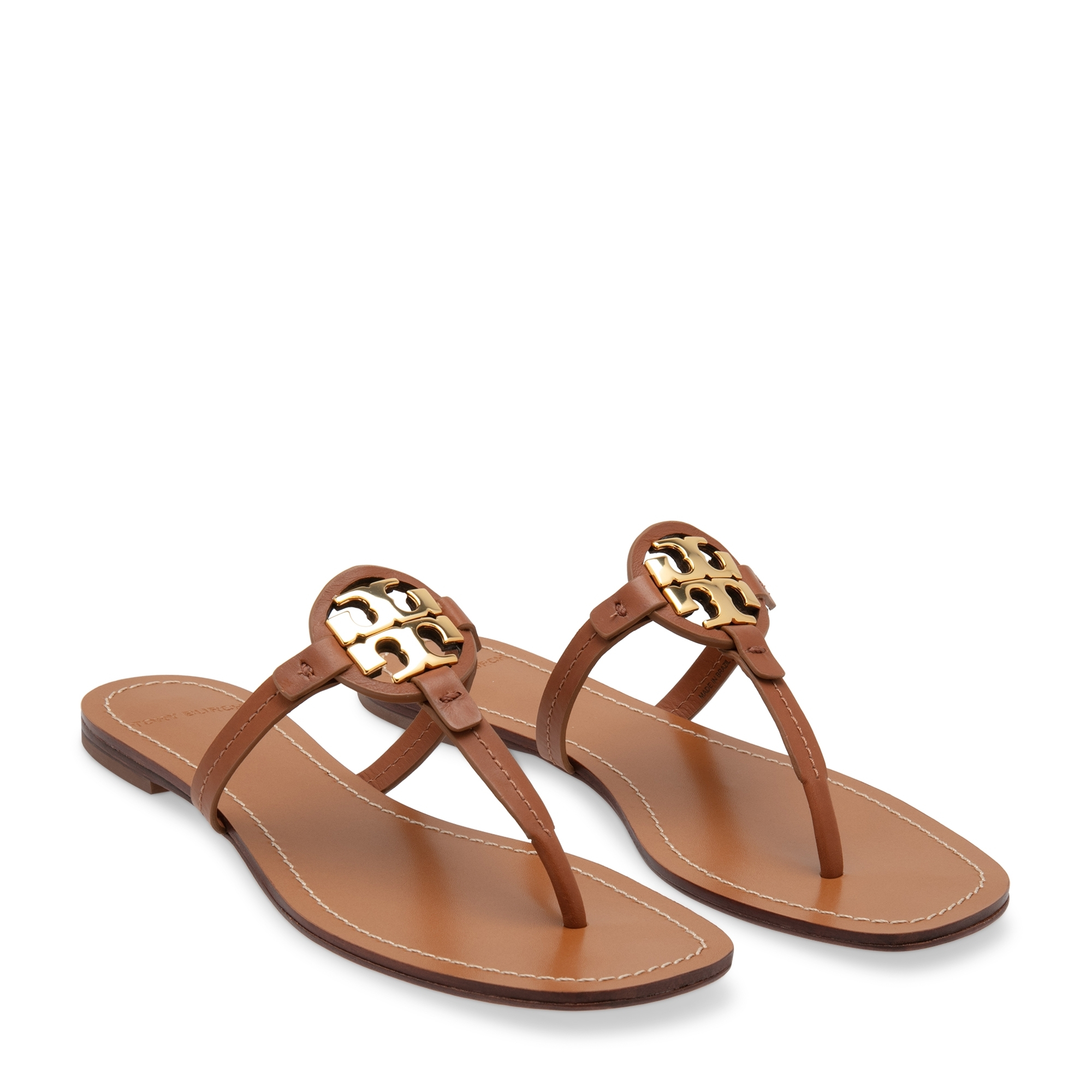 

Mini Miller leather sandals, Brown