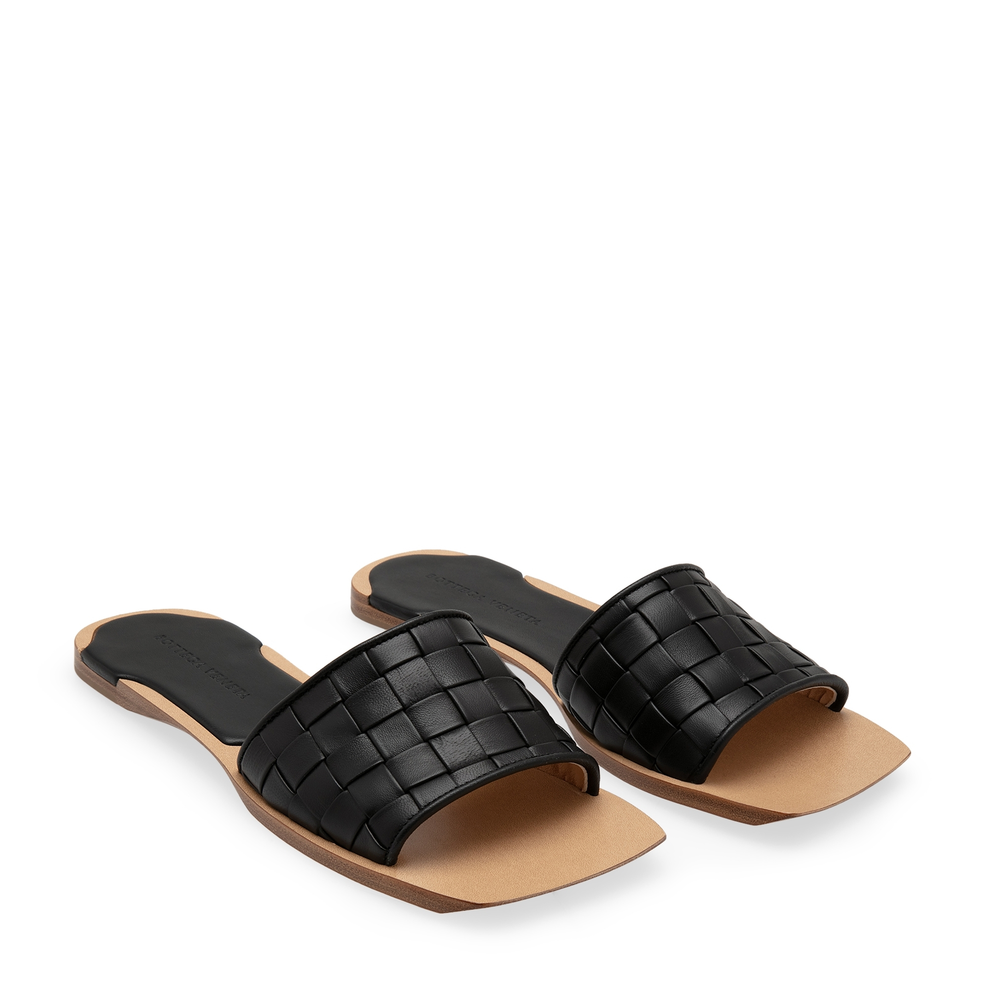 

Square-toe slides, Black