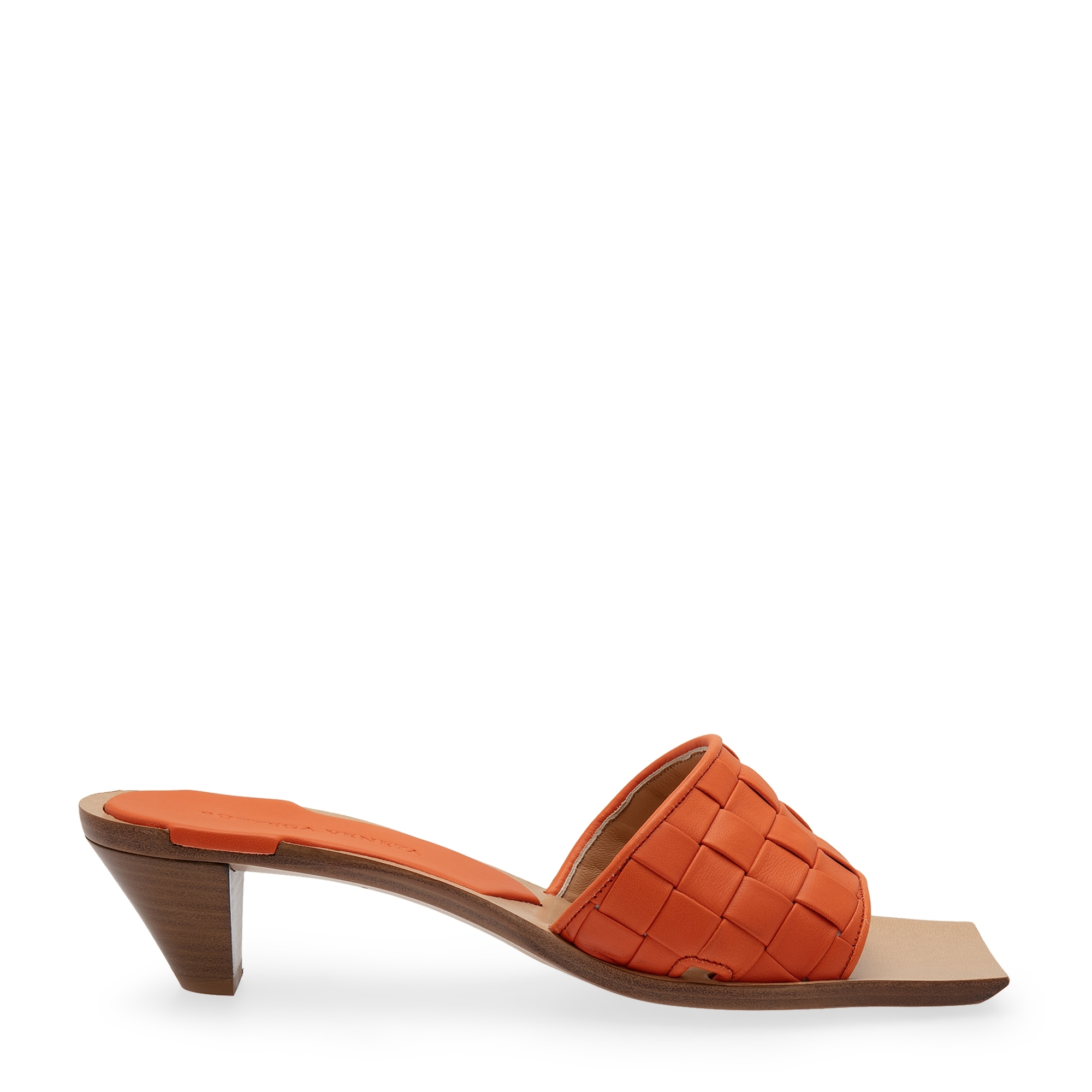 

Square-toe mules, Orange