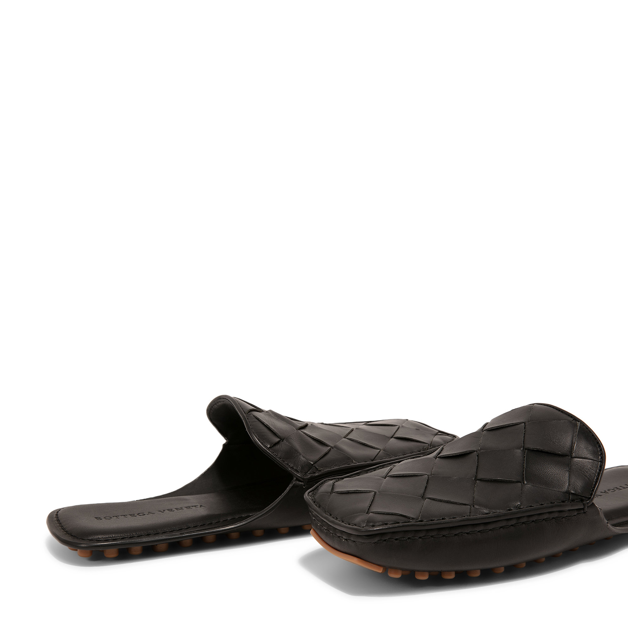 

Maxi Intrecciato slippers, Black
