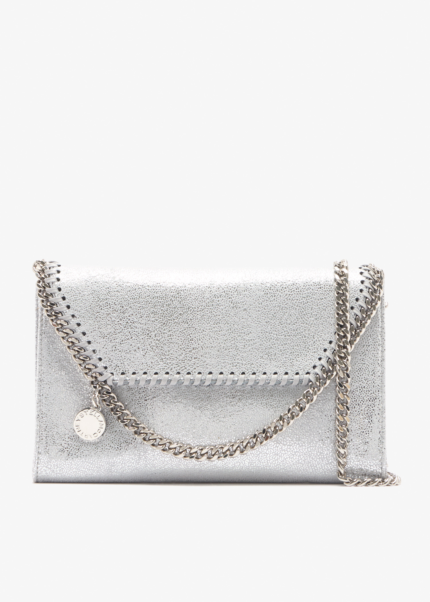 

Falabella wallet crossbody bag, Silver
