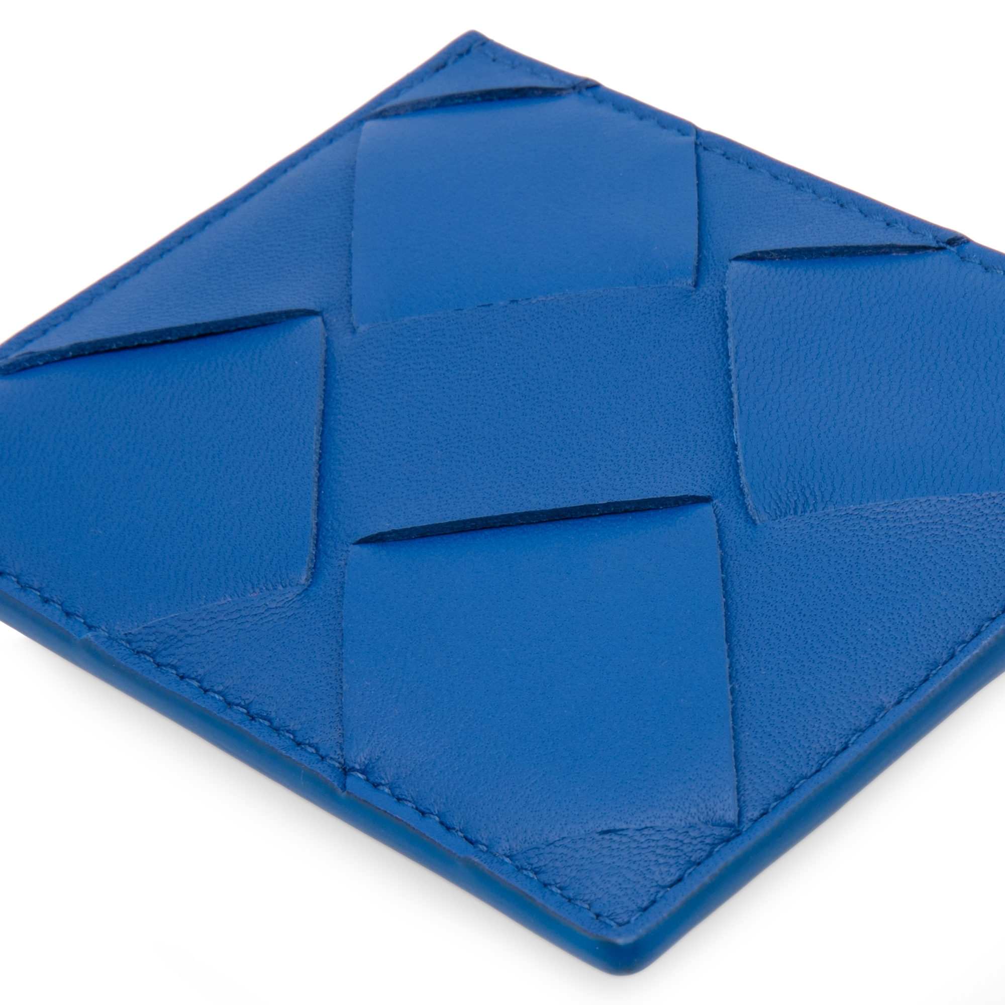 

Maxi Intrecciato card holder, Blue
