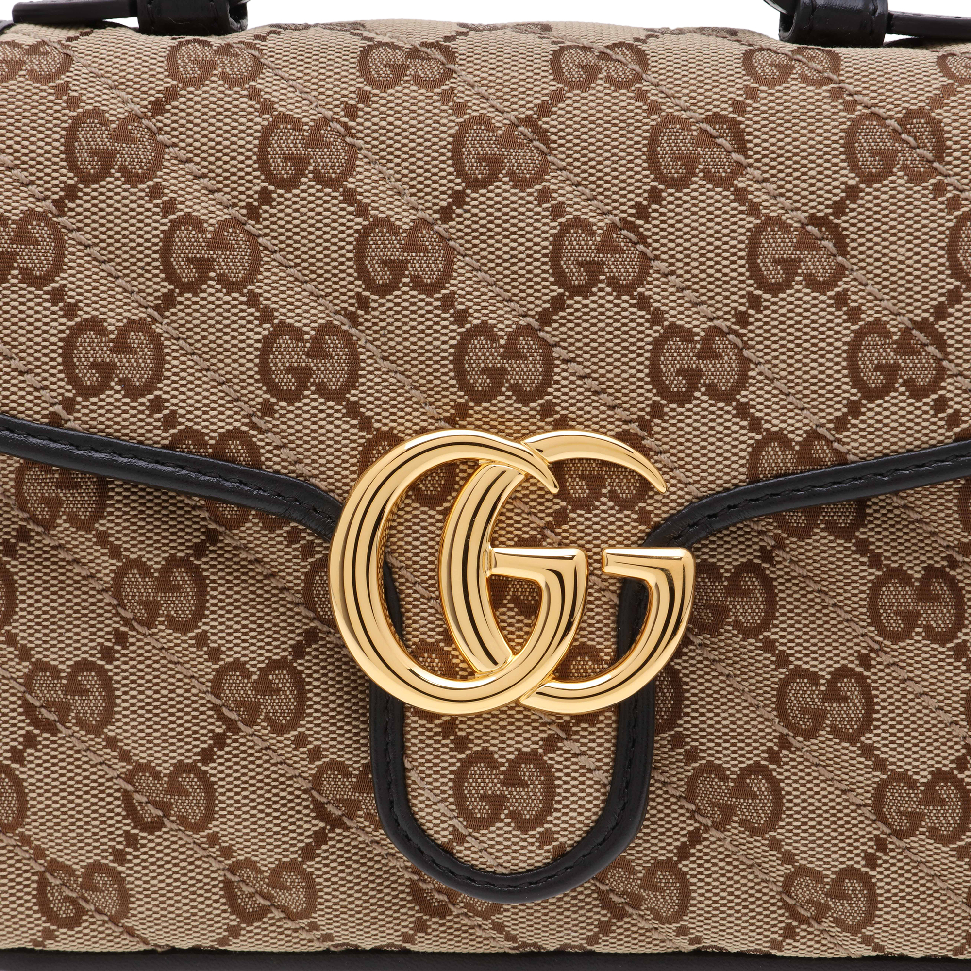 

GG Marmont mini top handle bag, Beige