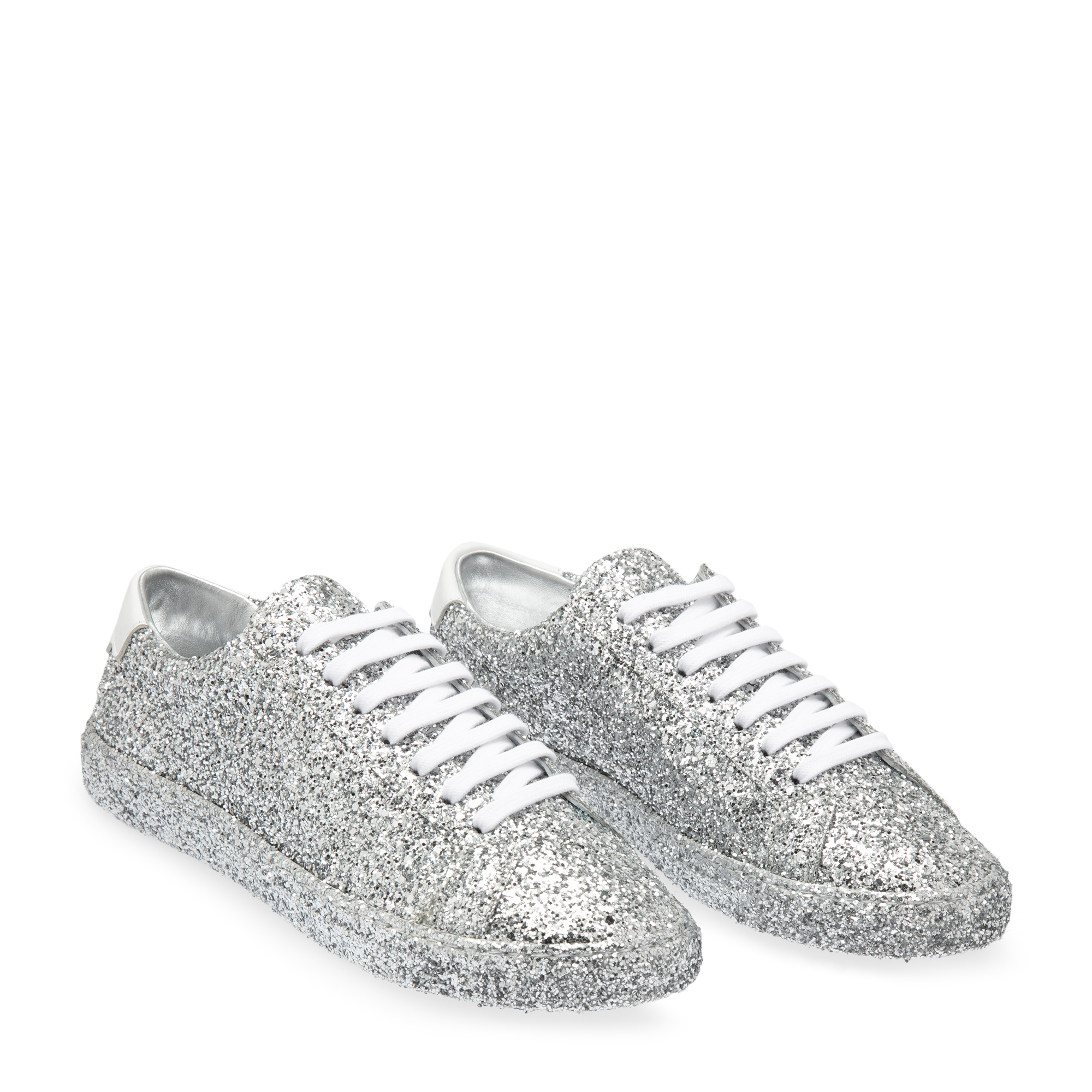 

Glitter-embellished sneakers, Silver