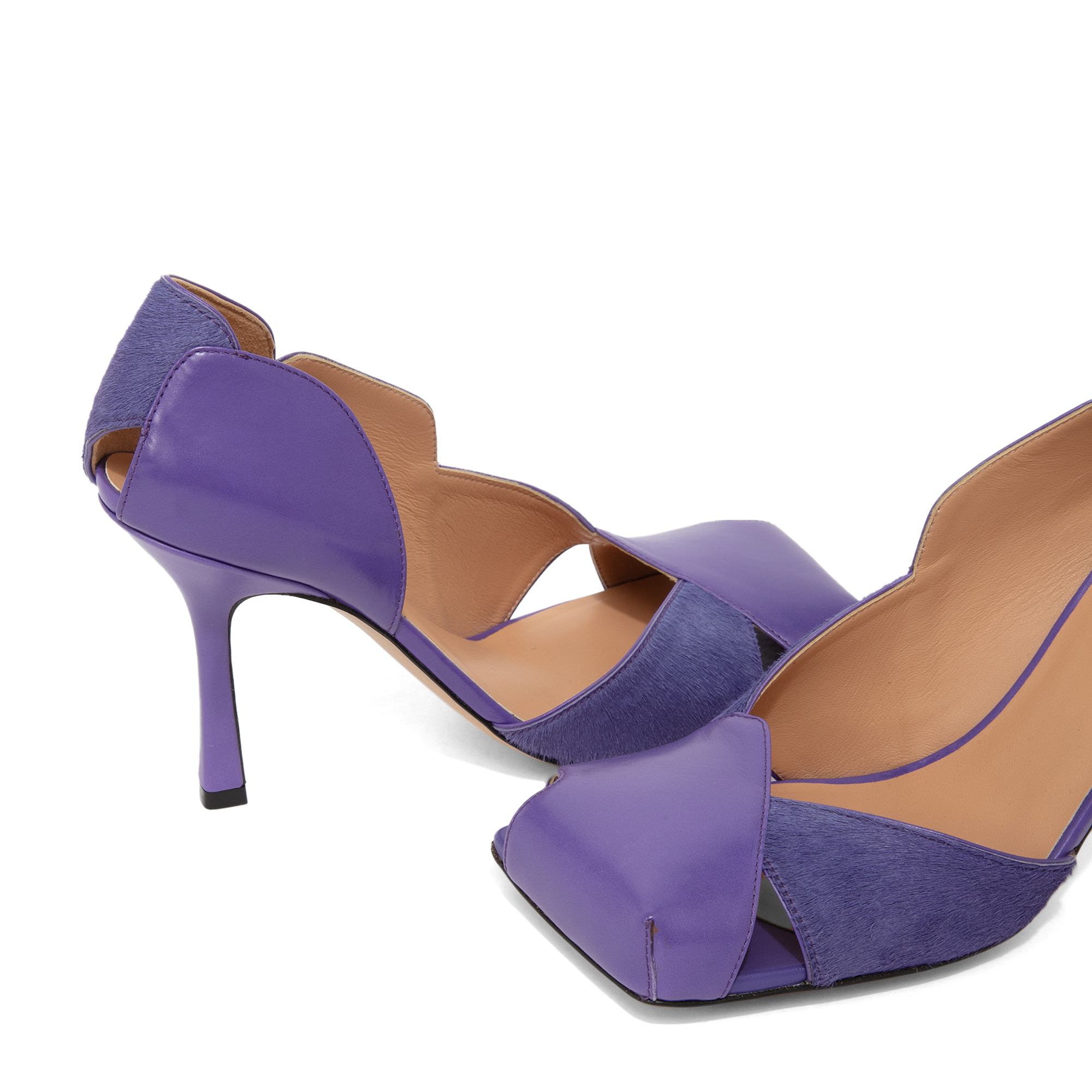 

Square-toe pumps, Purple