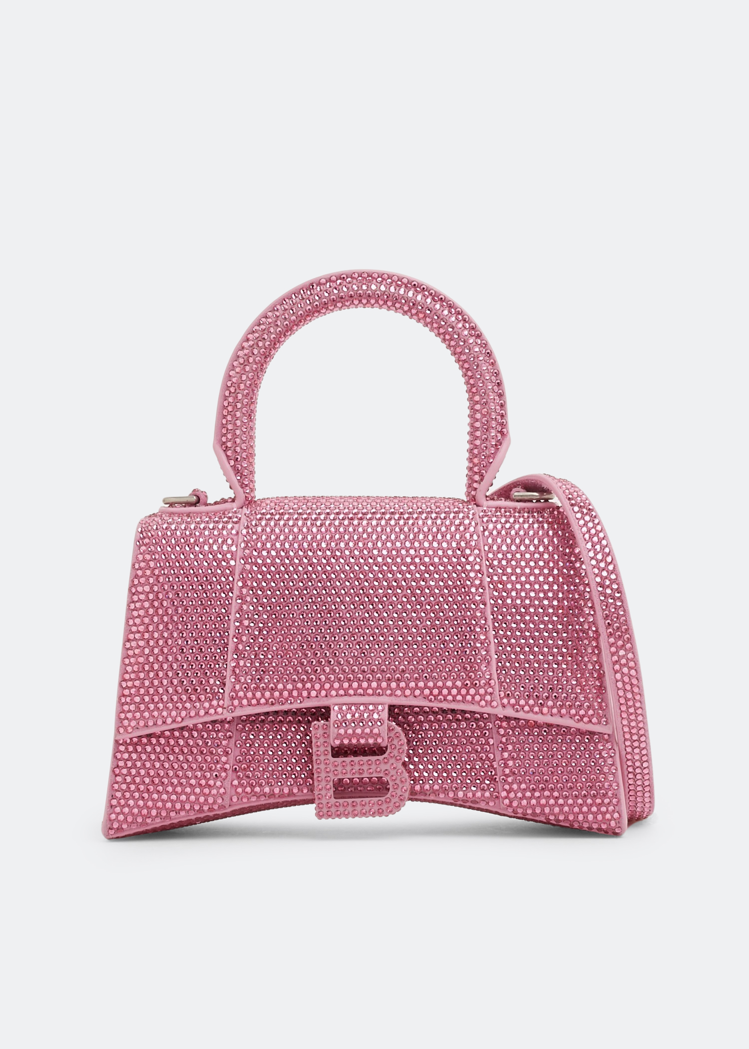 

Hourglass XS embellished top-handle bag, Pink