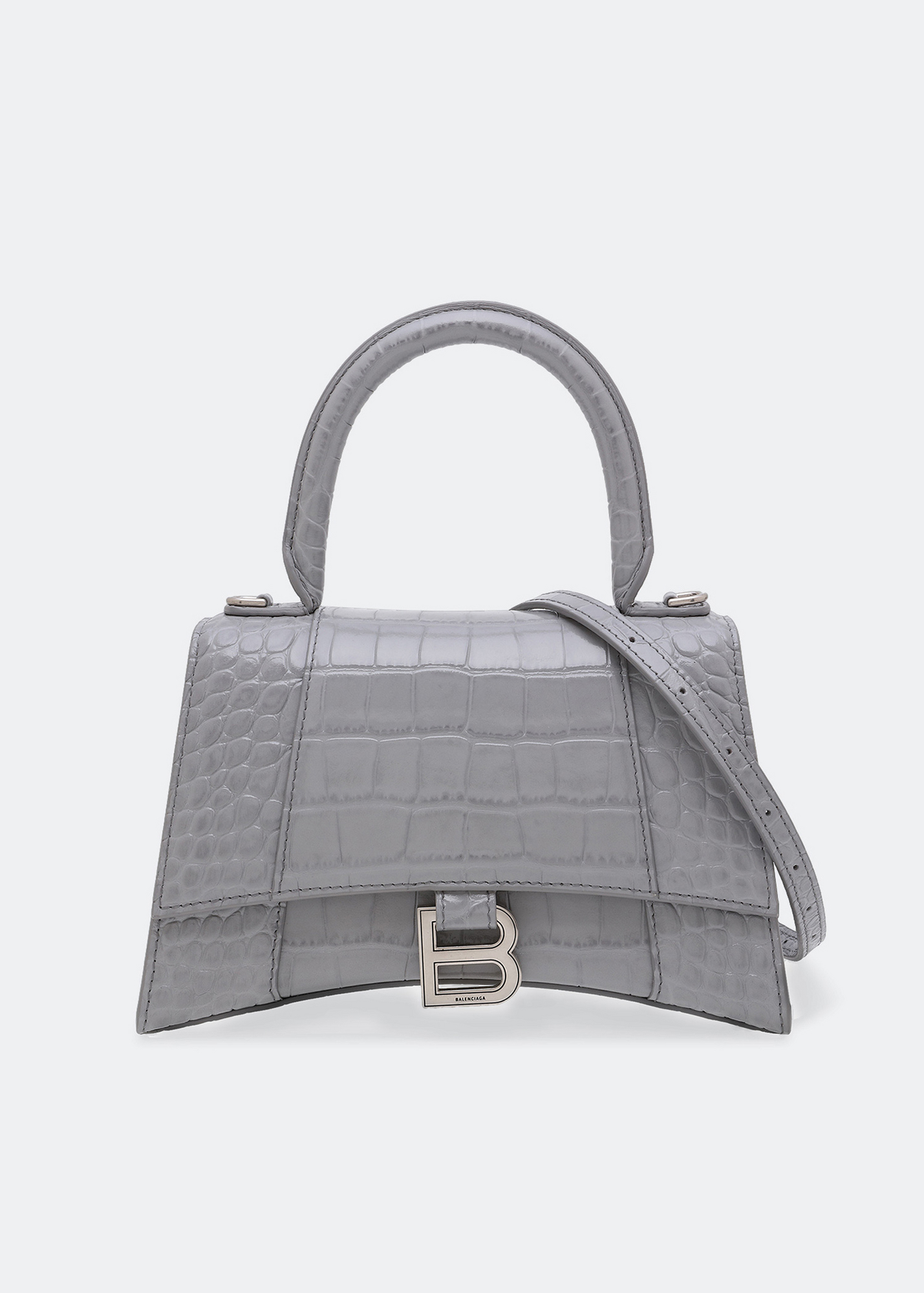 

Hourglass S top-handle bag, Grey