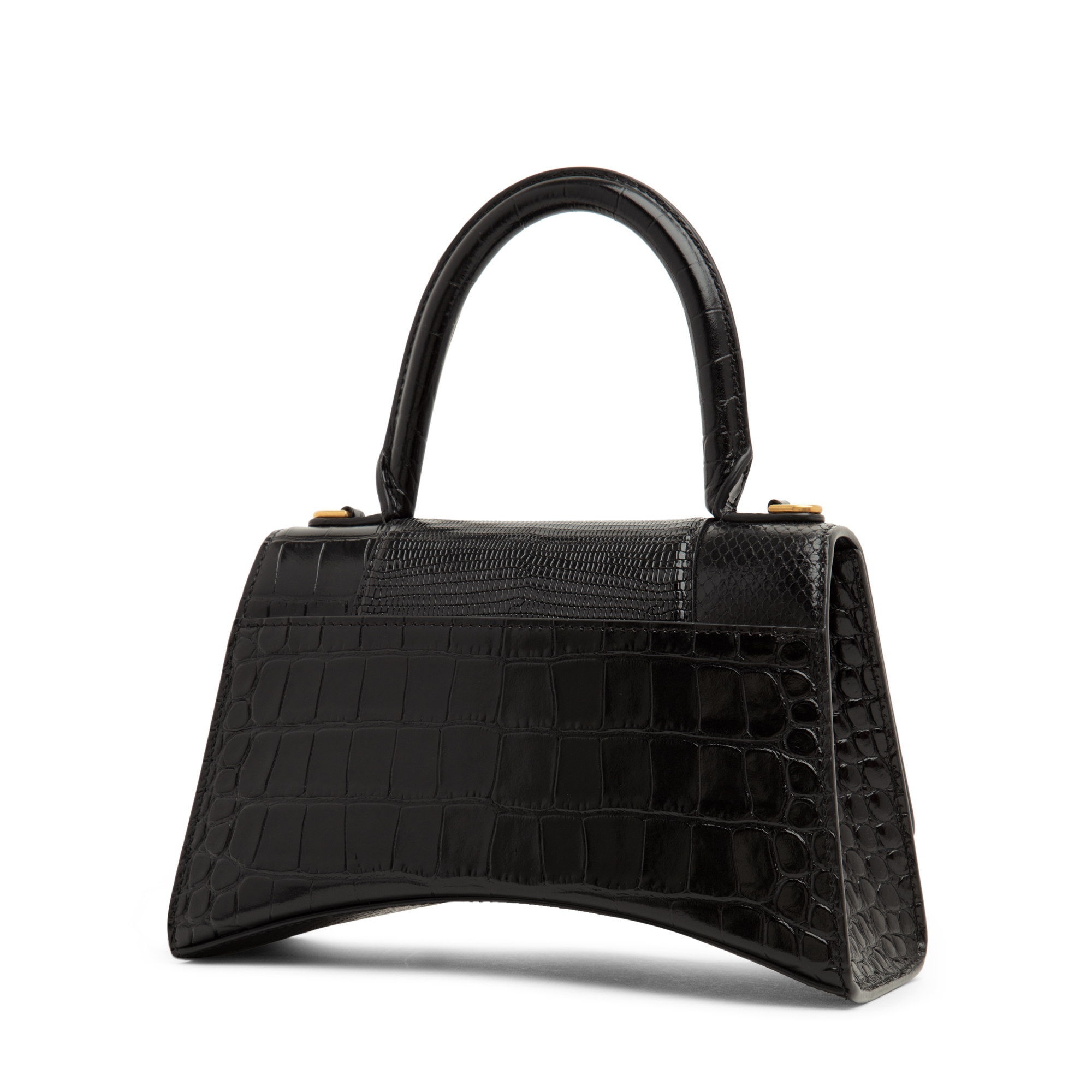 

Hourglass S top handle bag, Black