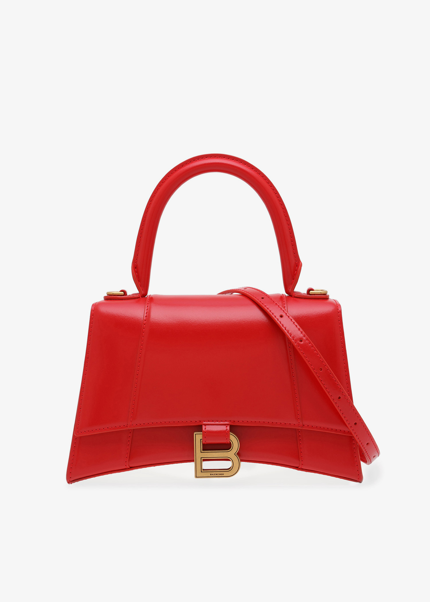 

Hourglass S top-handle bag, Red