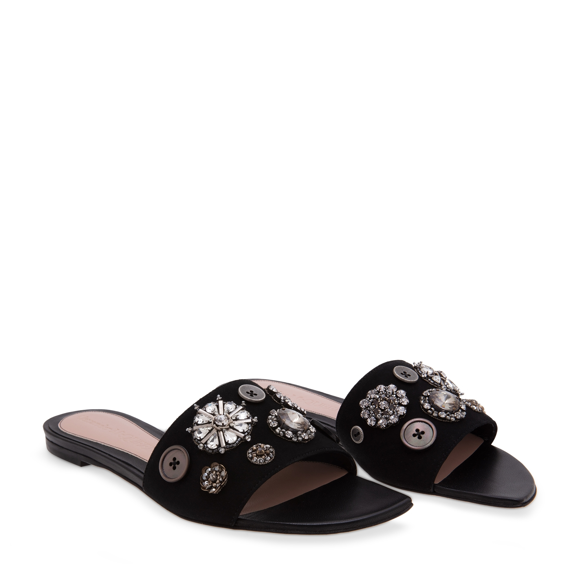 

Embellished sandals, Black