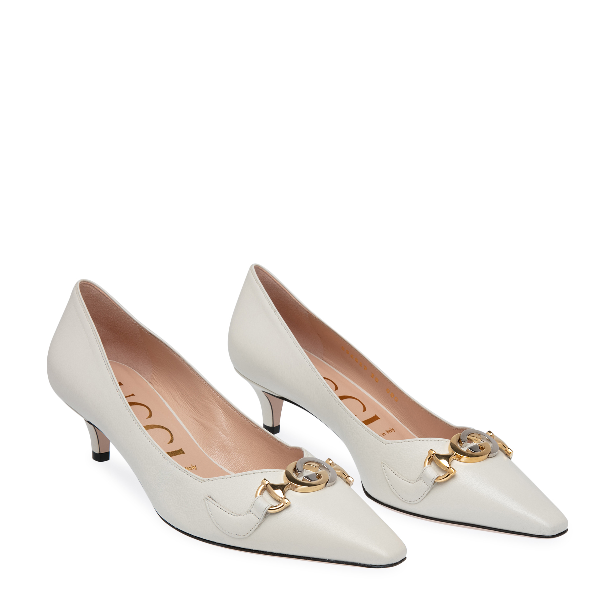 

Zumi leather pumps, White