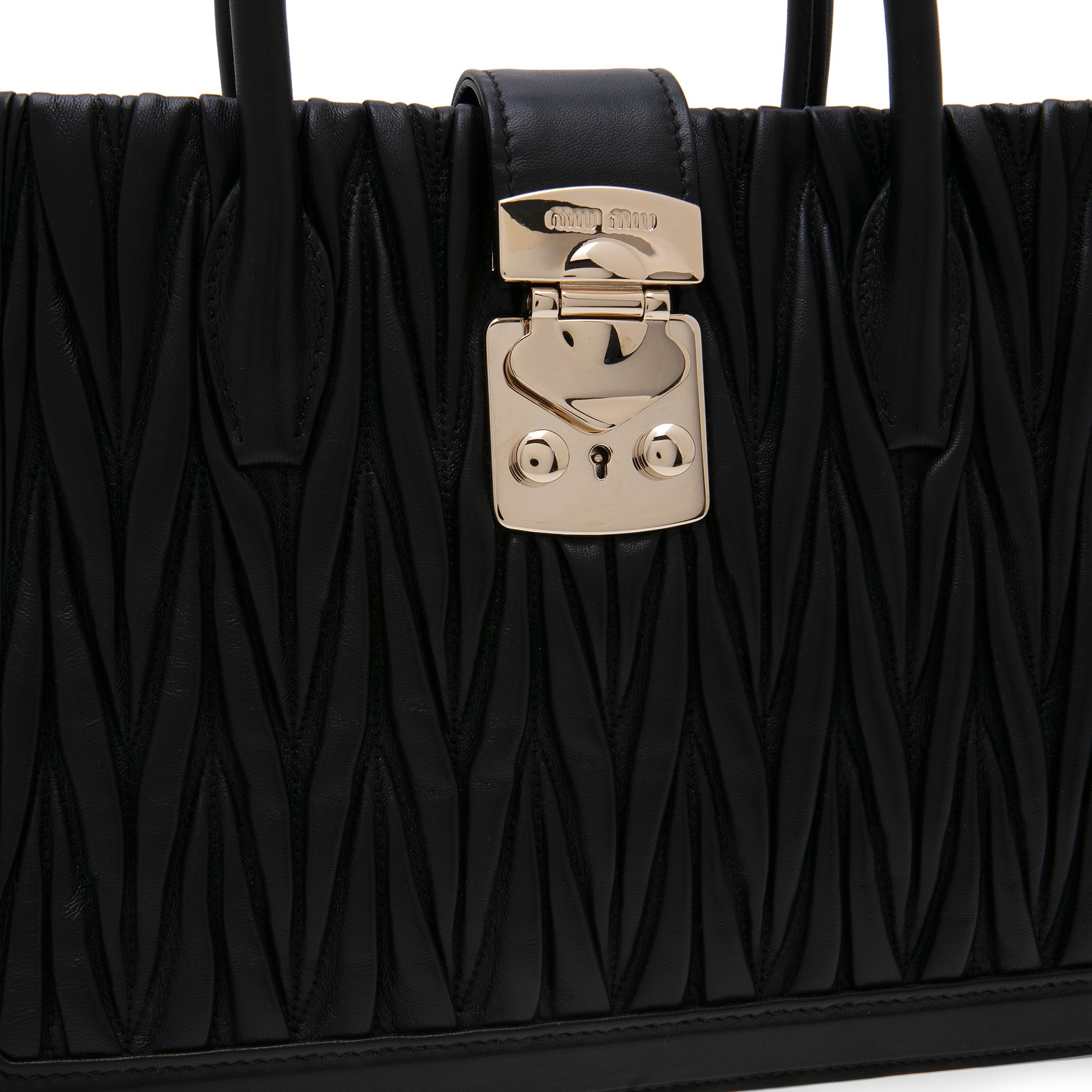 

Miu Confidential Madras bag, Black