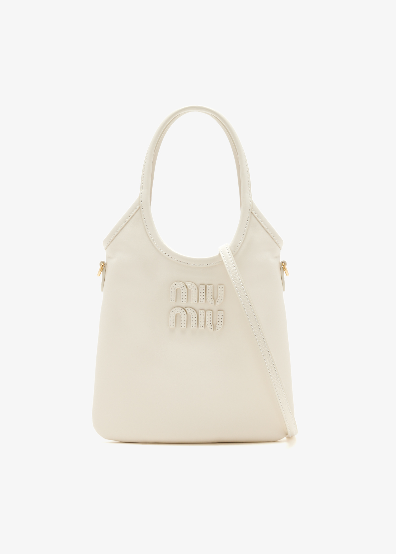 

Ivy leather handbag, White