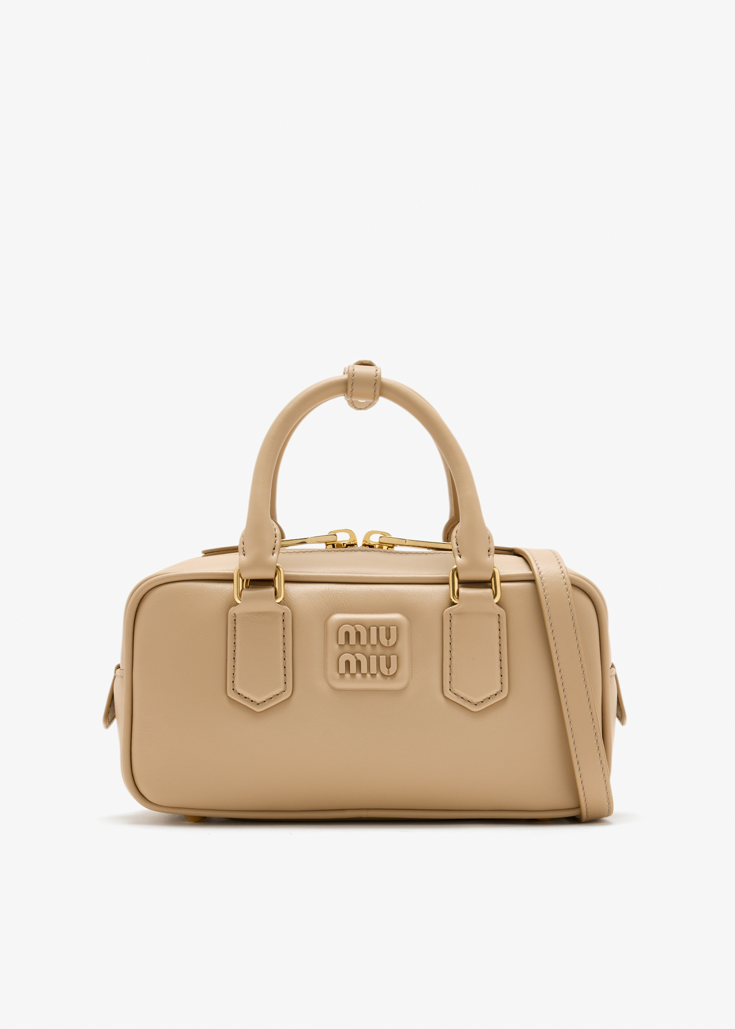 

Arcadie leather bag, Beige