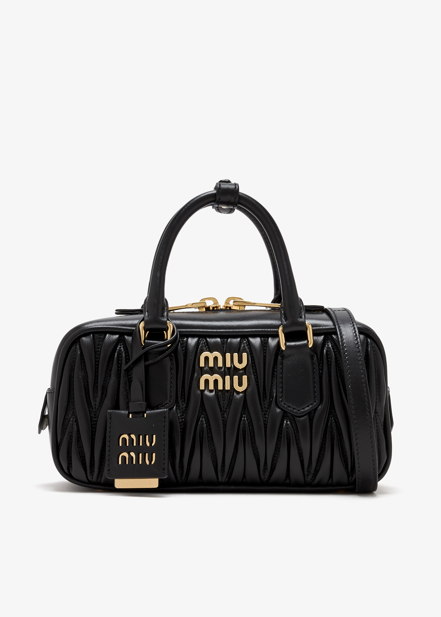 

Arcadie matelassé leather bag, Black