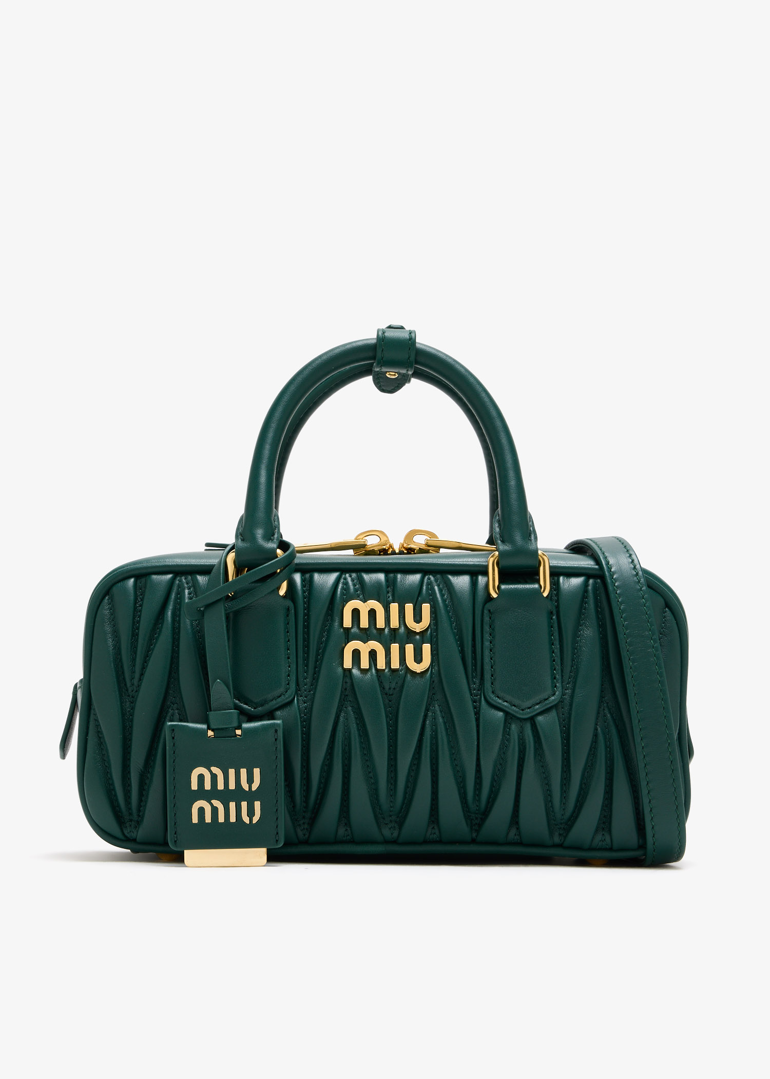 

Arcadie matelassé leather bag, Green