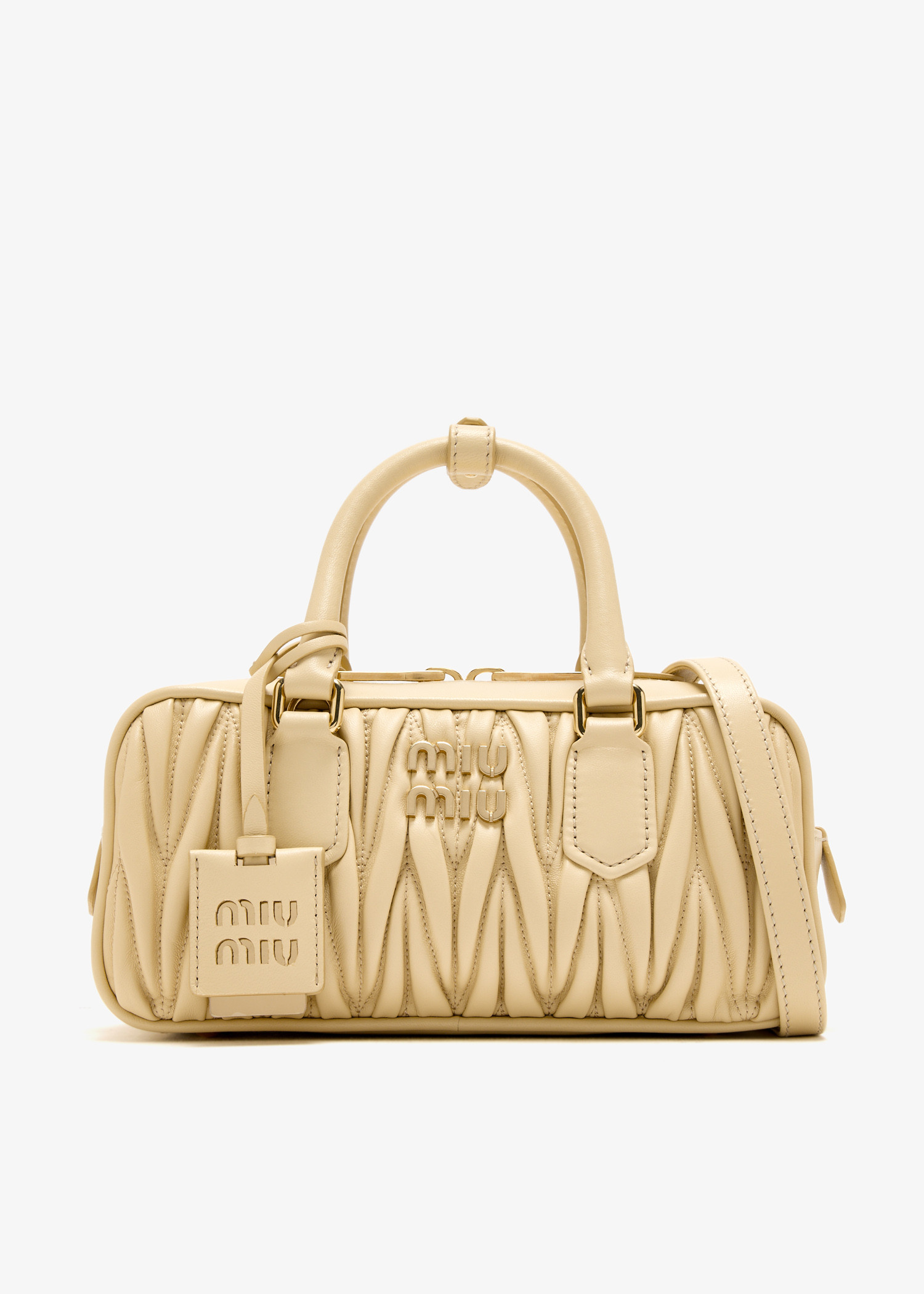 

Arcadie matelassé leather bag, Yellow