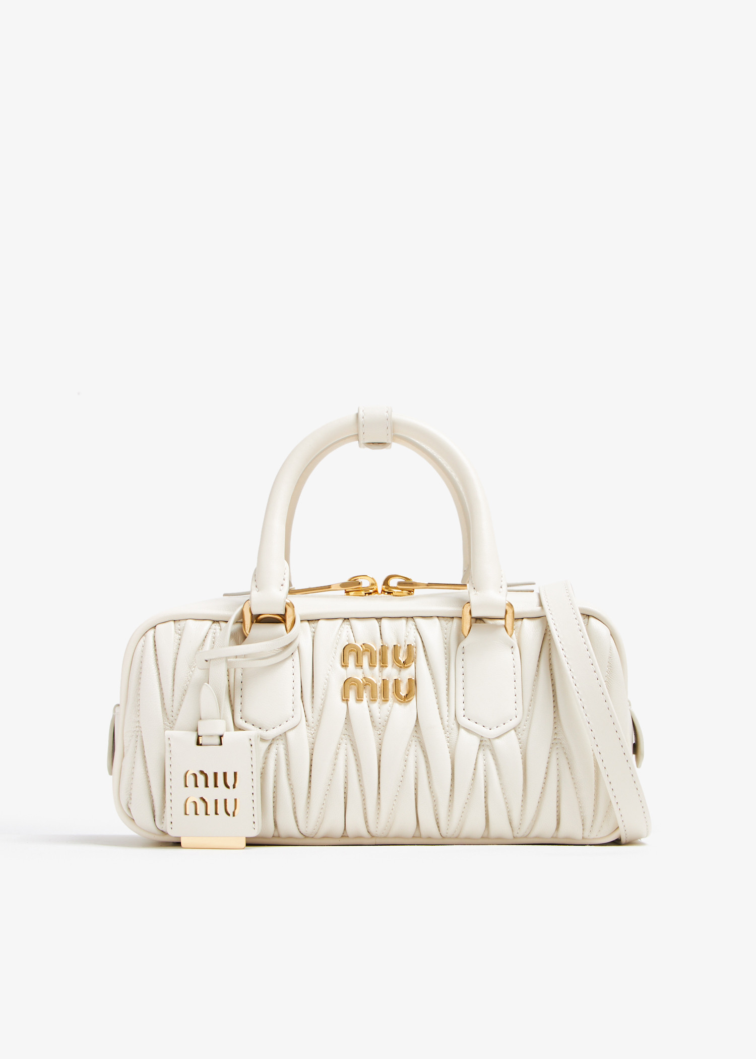 

Arcadie matelassé leather bag, White