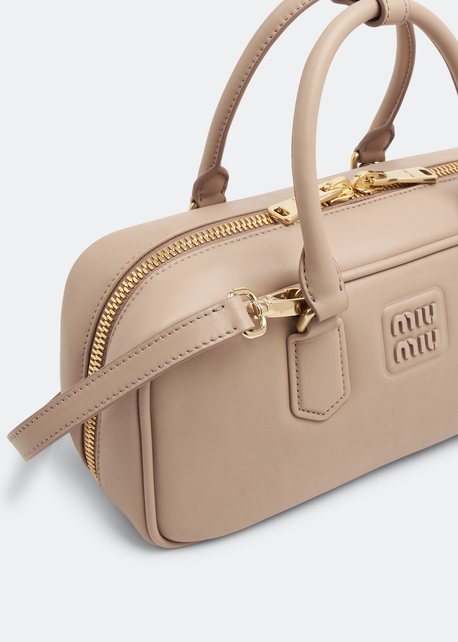 

Arcadie leather bag, Beige