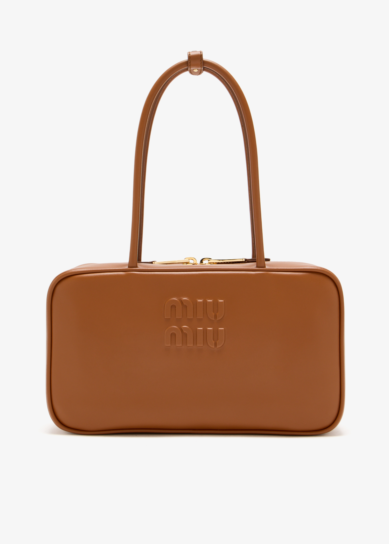 

Beau leather top-handle bag, Brown