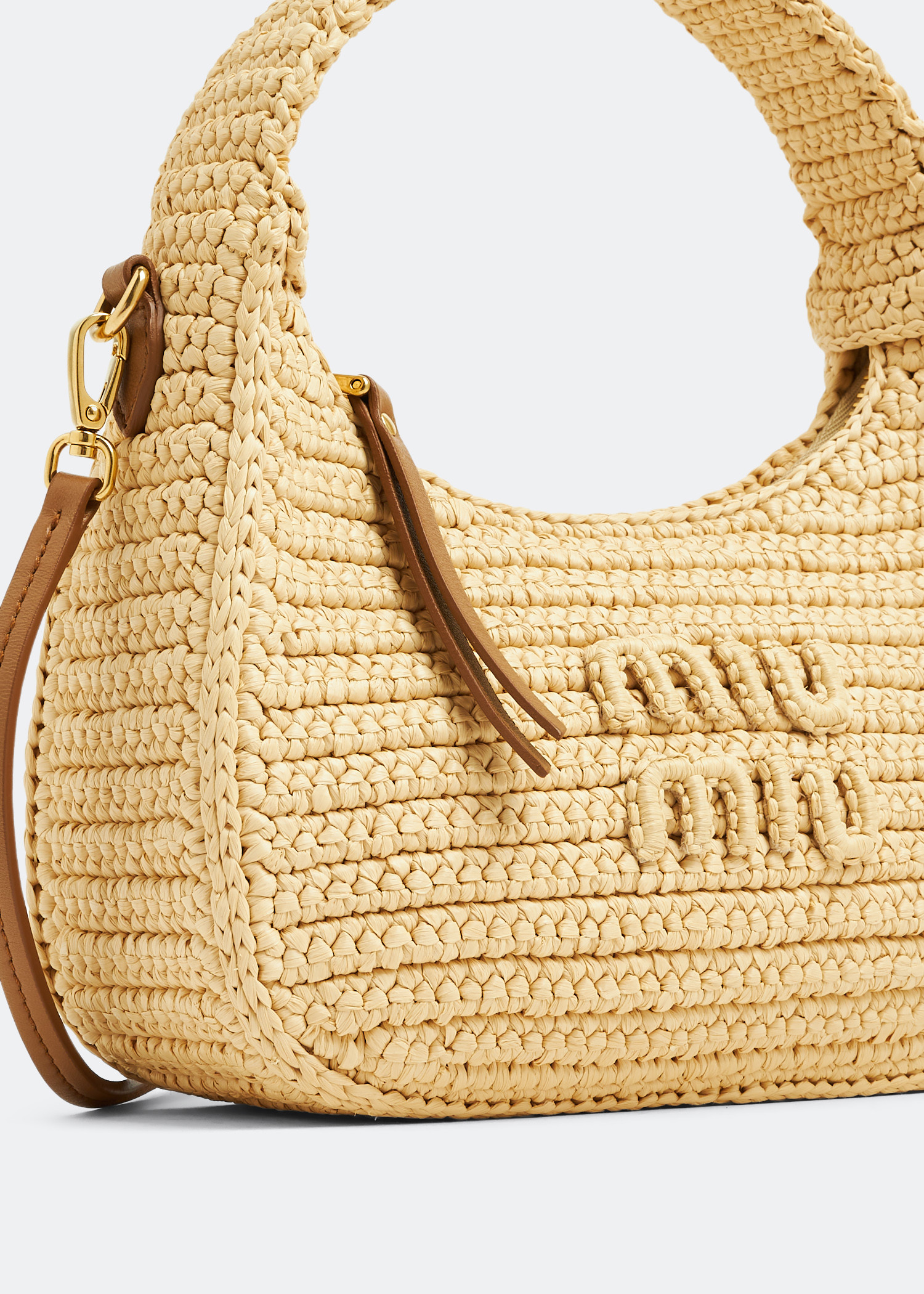 

Crochet hobo bag, Beige