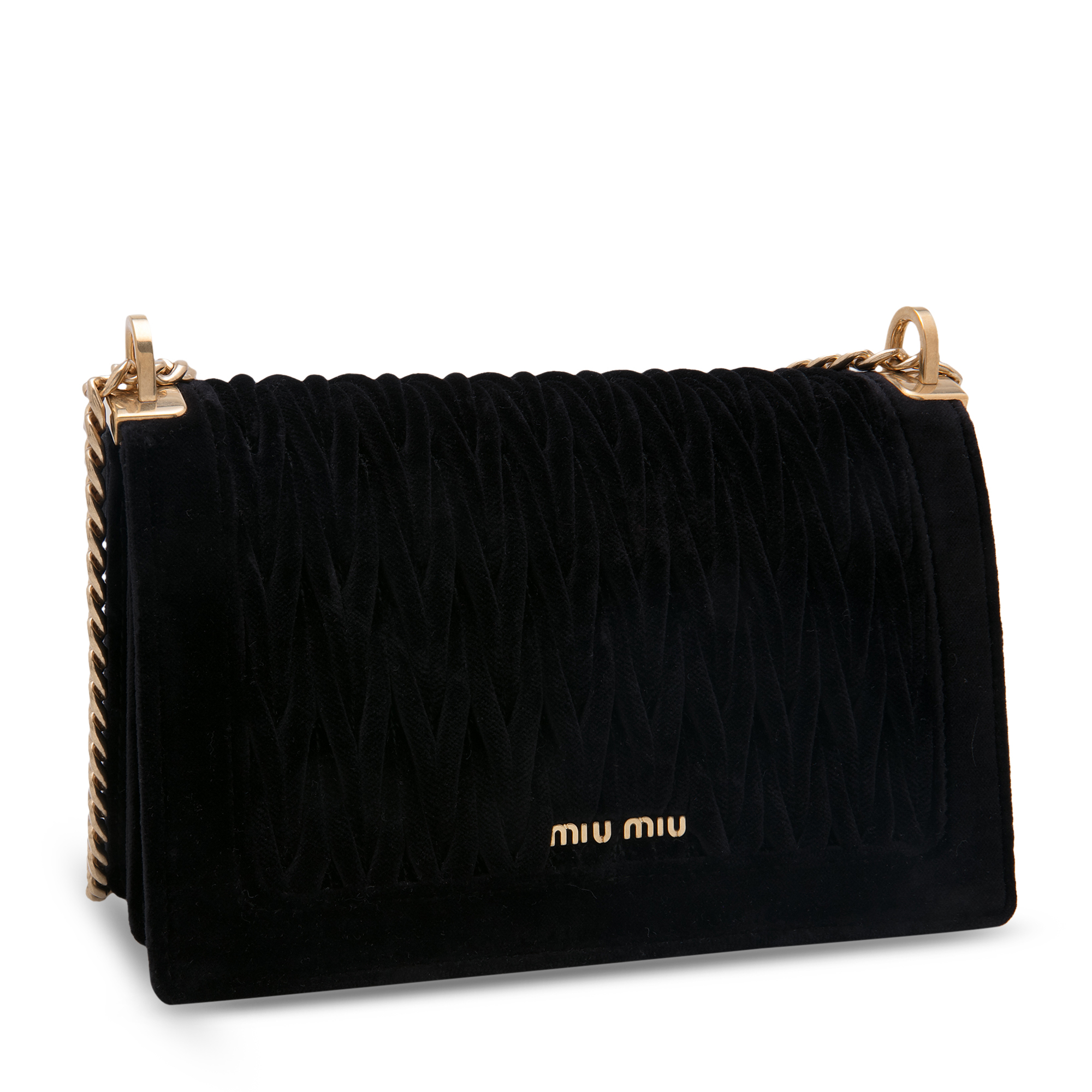 

Miu Confidential leather shoulder bag, Black