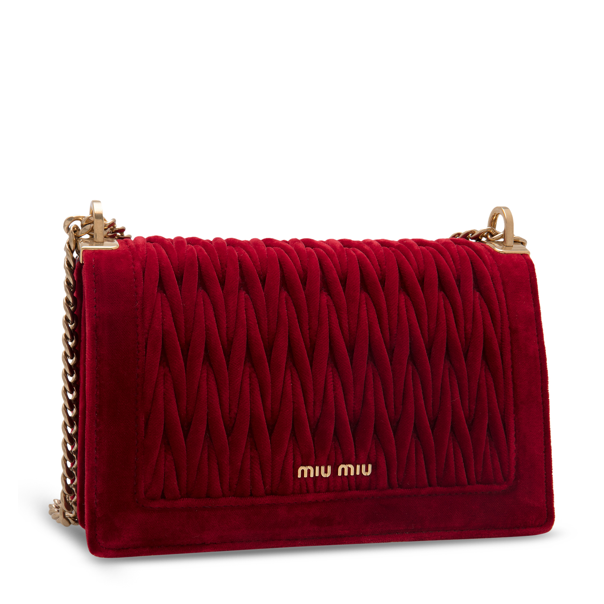 

Miu Confidential leather shoulder bag, Red