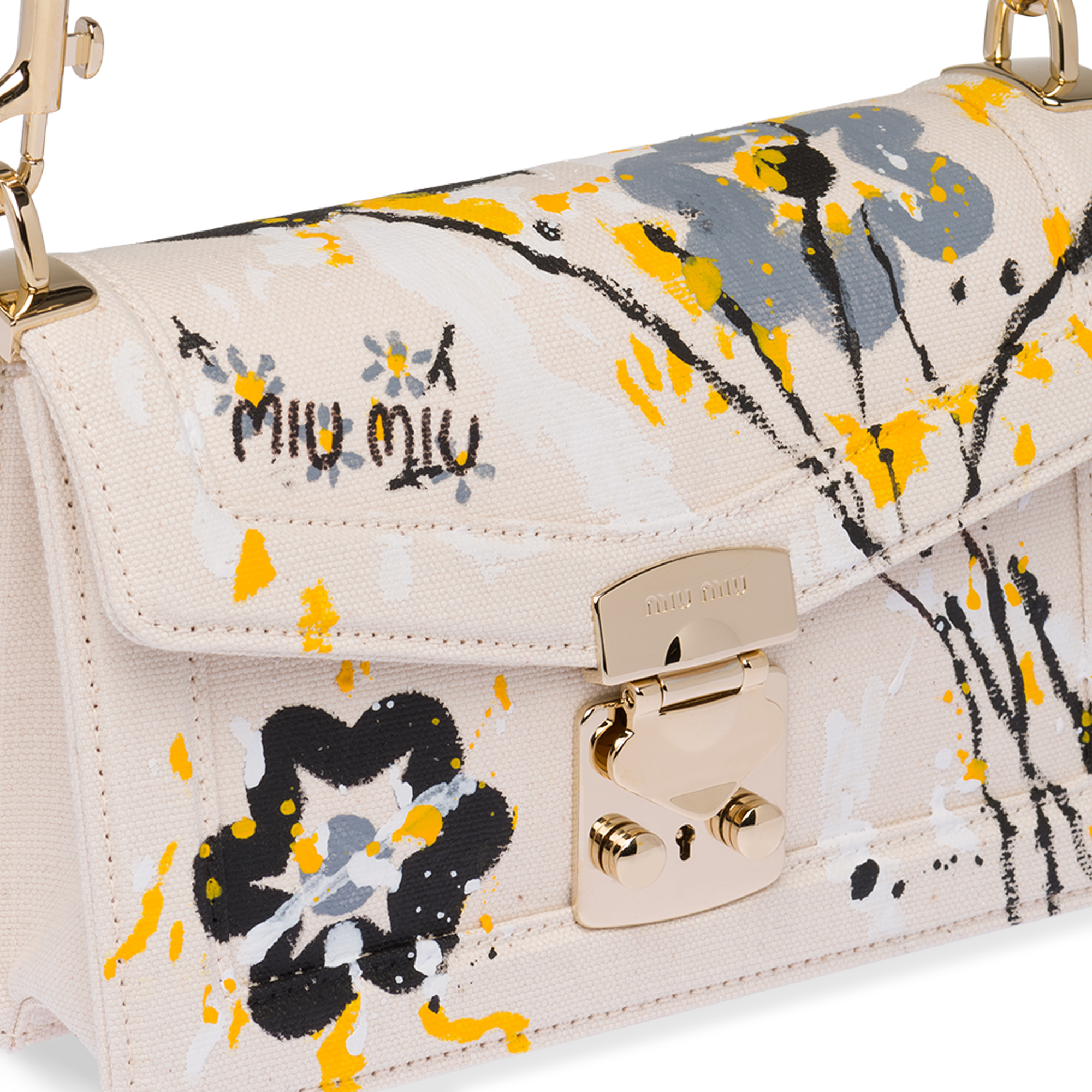 

Miu Confidential leather shoulder bag, Multi-coloured