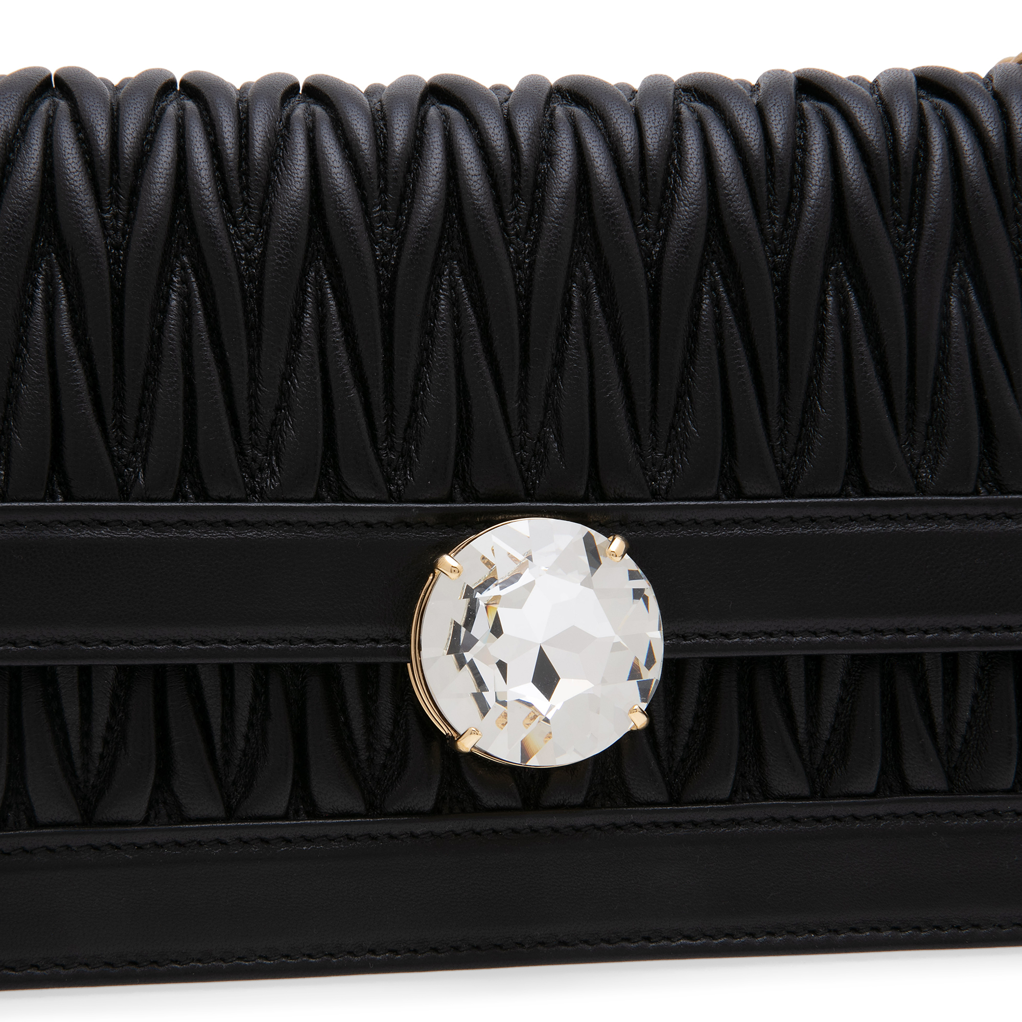 

Miu Solitaire leather bag, Black