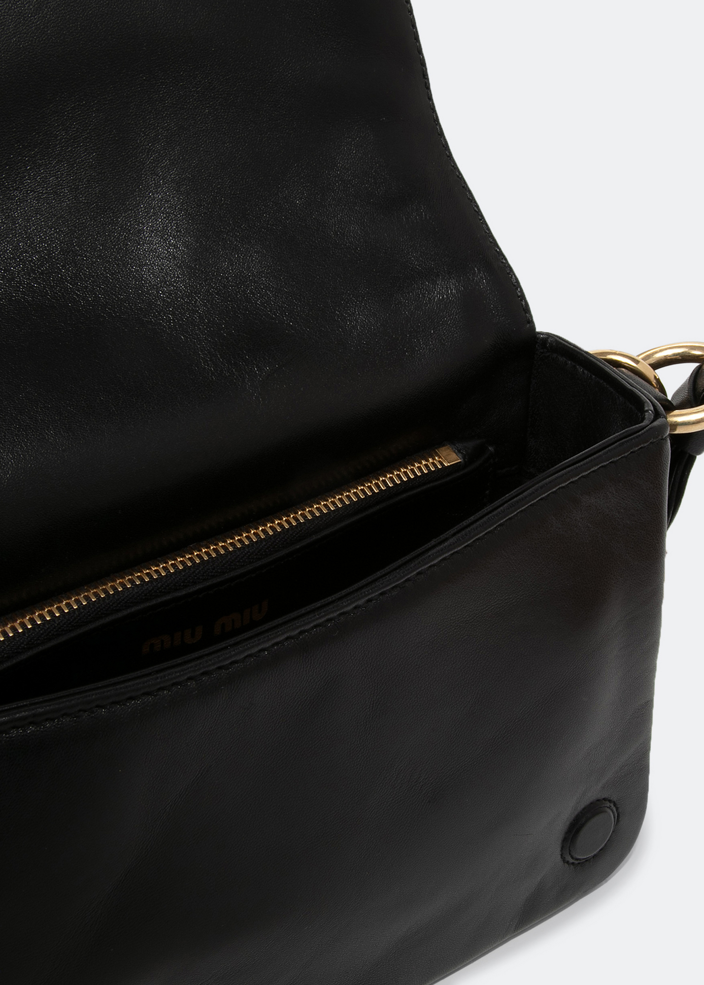 

Matelassé leather shoulder bag, Black