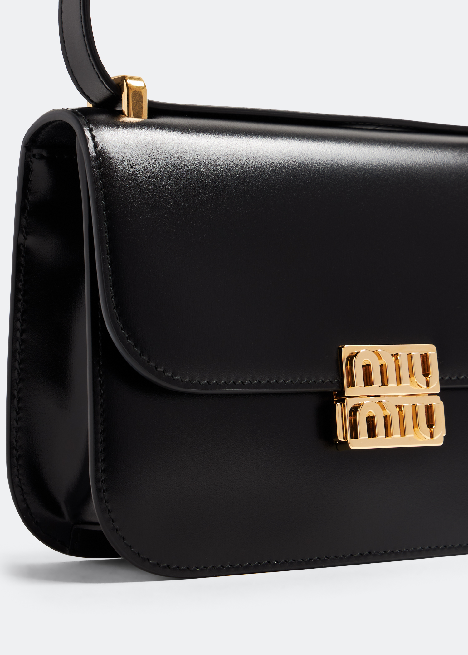 

Leather shoulder bag, Black