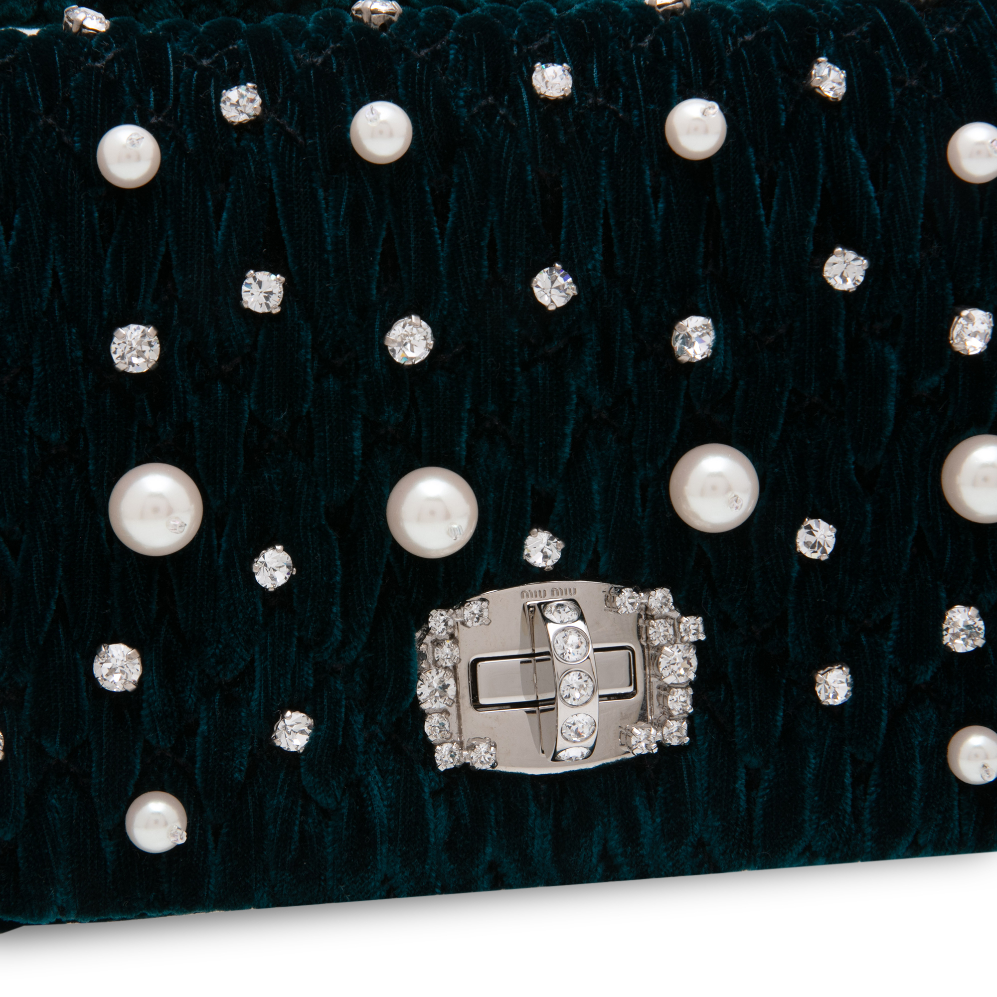 

Embroidered shoulder bag, Green