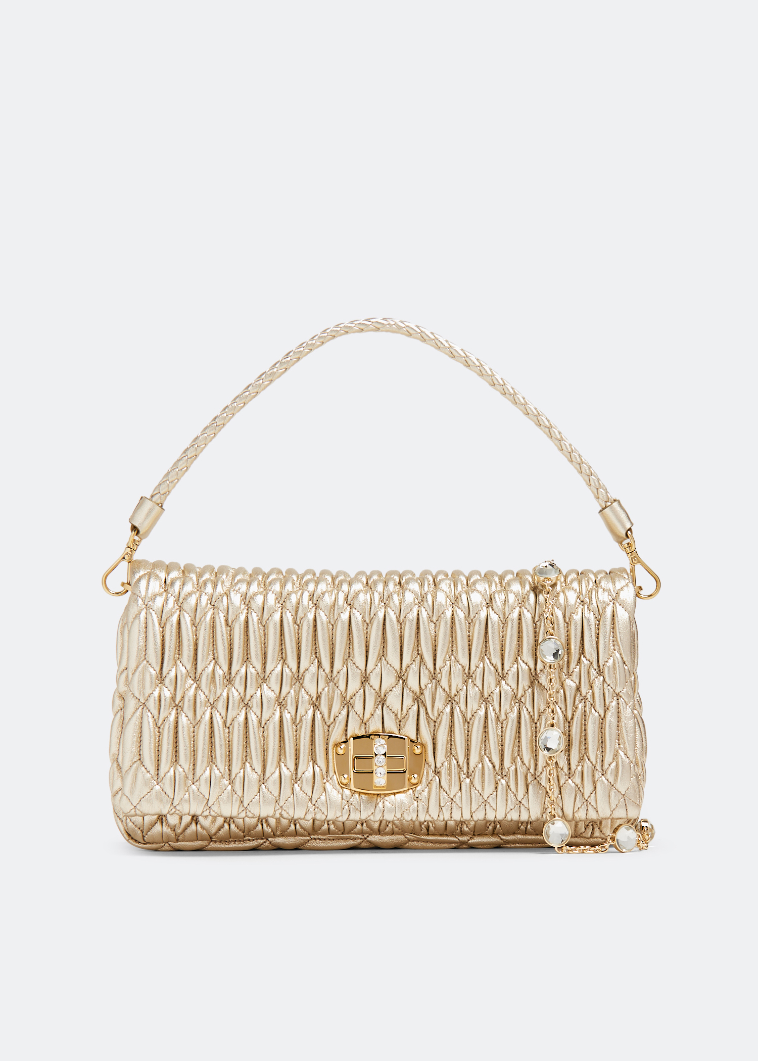 

Iconic Crystal Cloqué bag, Gold