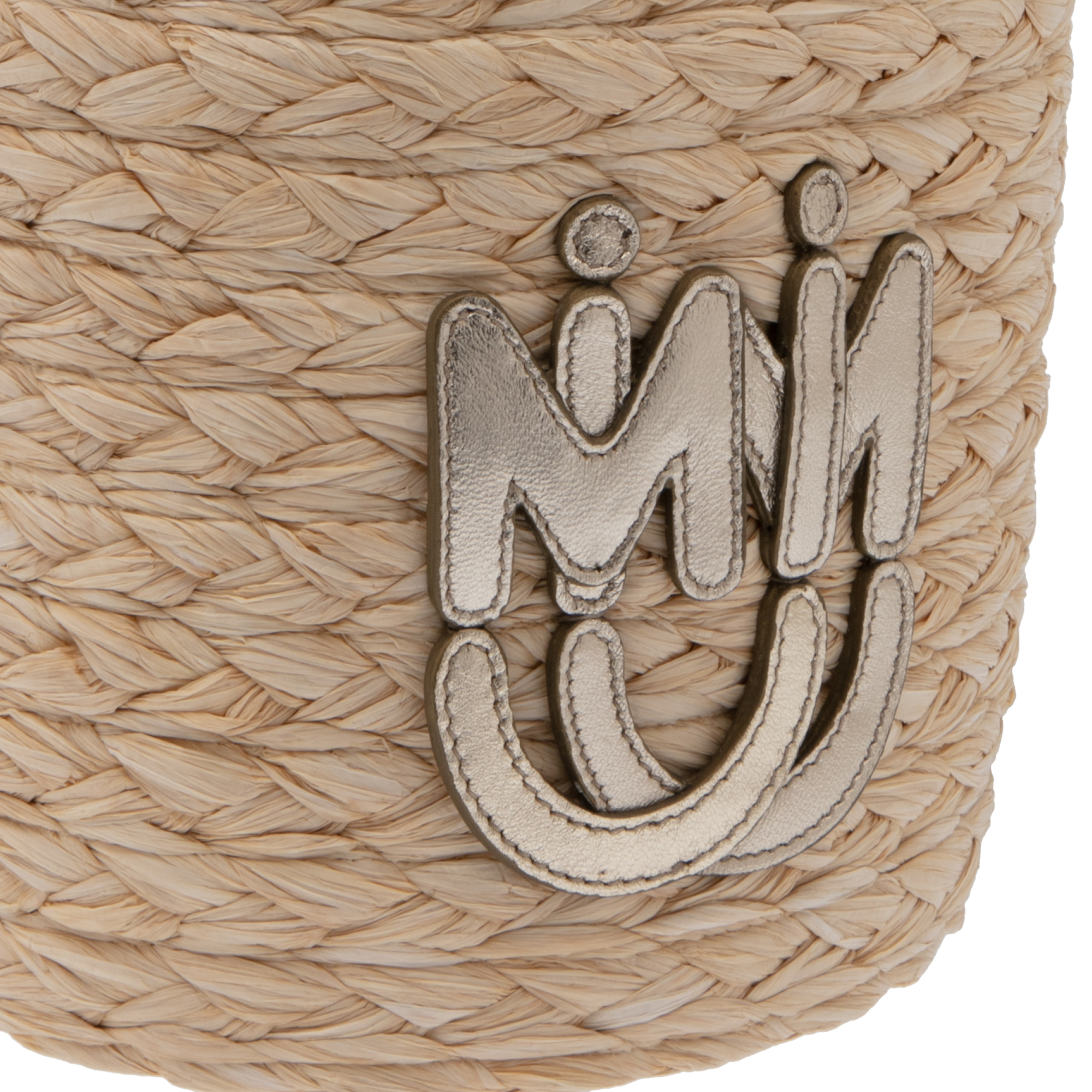 

Straw bucket bag, Brown