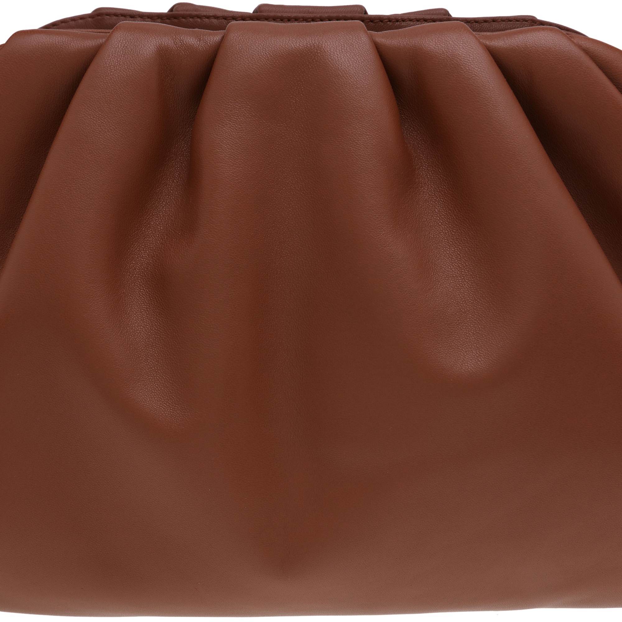 

Nappa leather shoulder bag, Brown