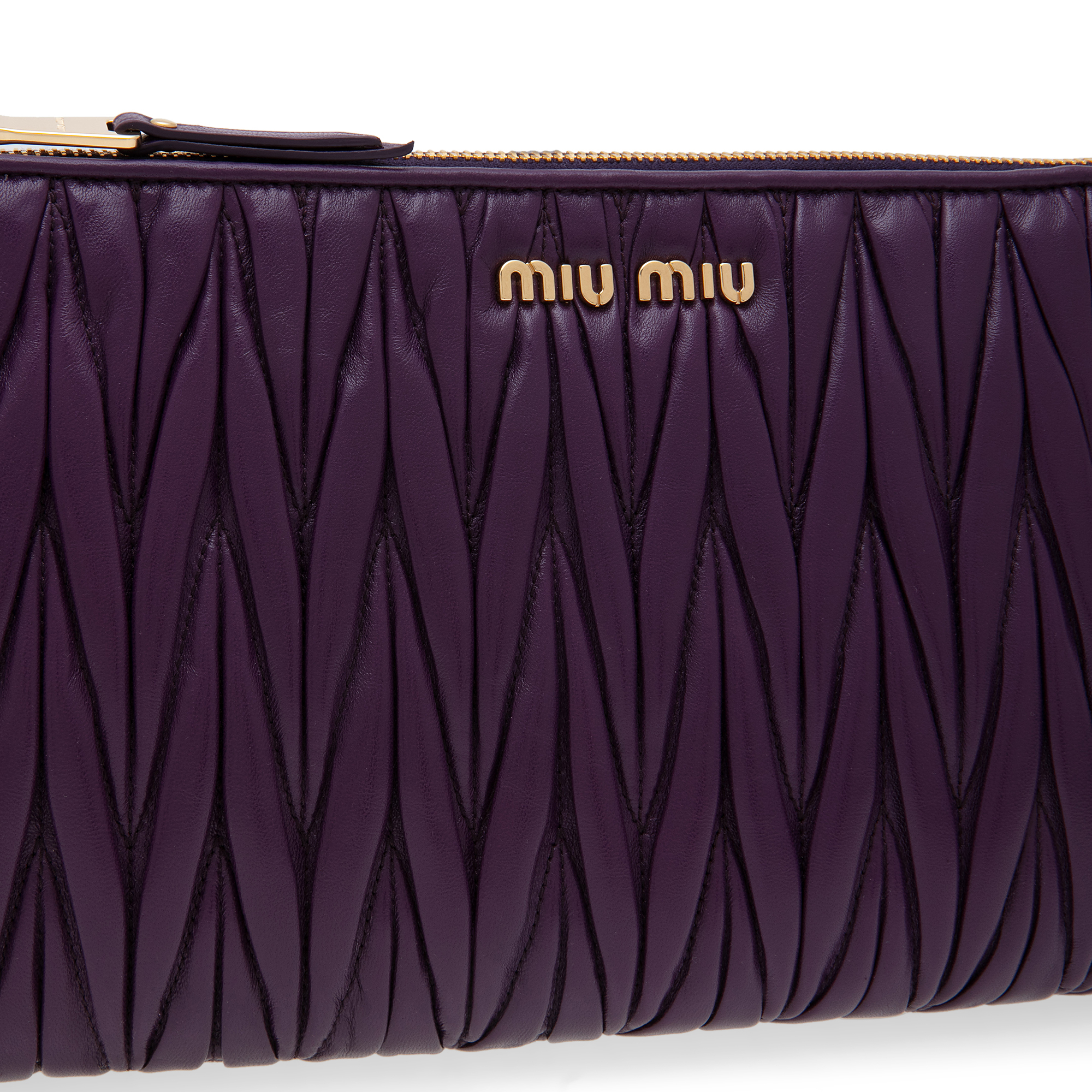 

Matelassé shoulder bag, Purple