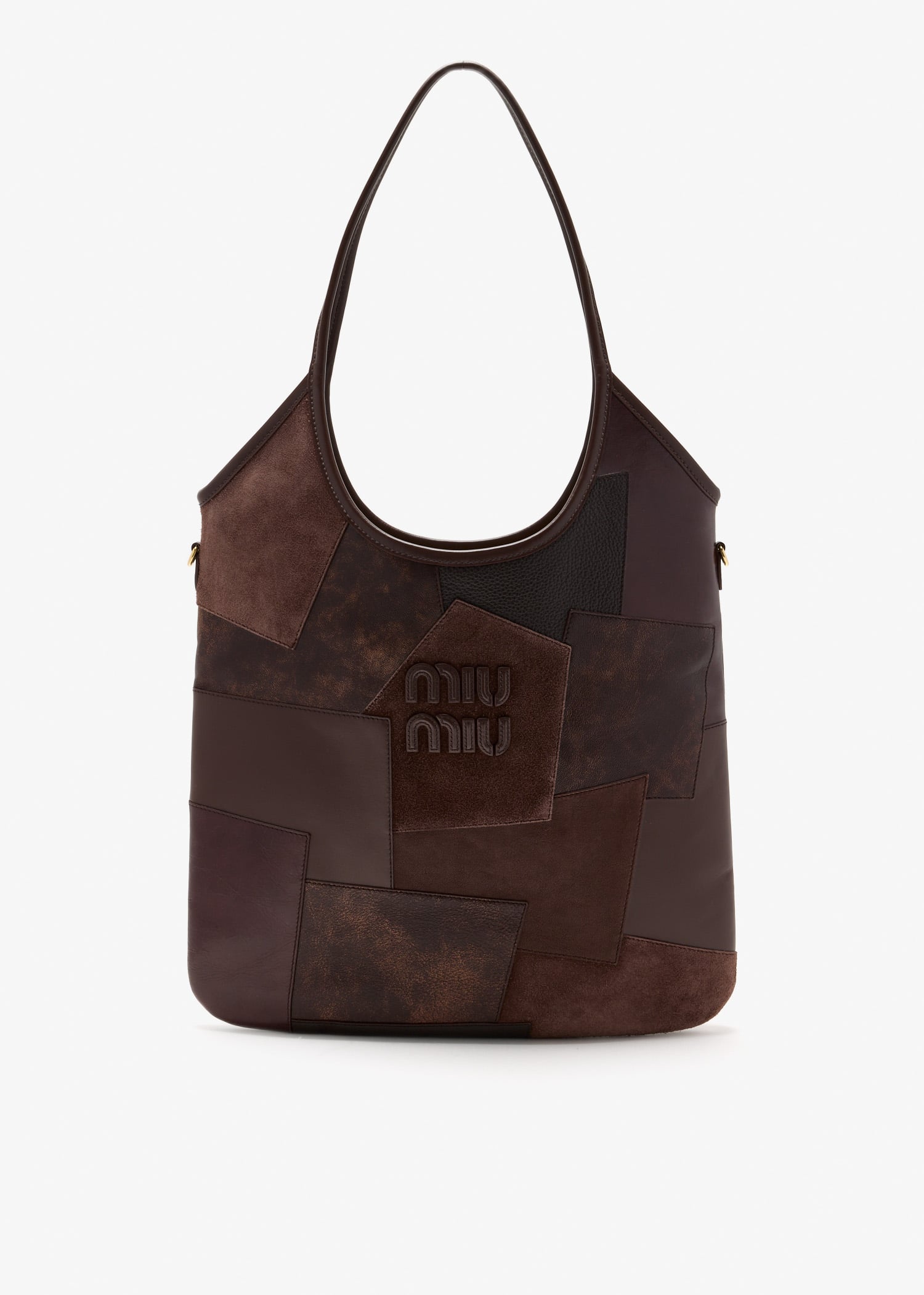 

Ivy leather patchwork bag, Brown