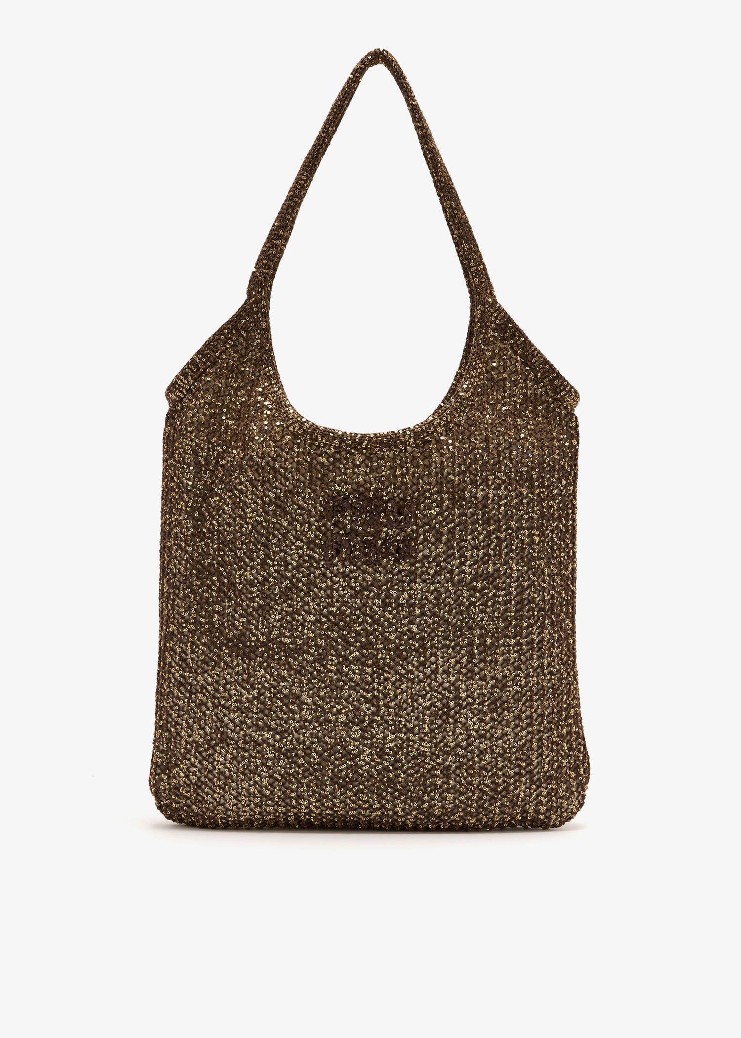 

Ivy sequin mesh bag, Gold