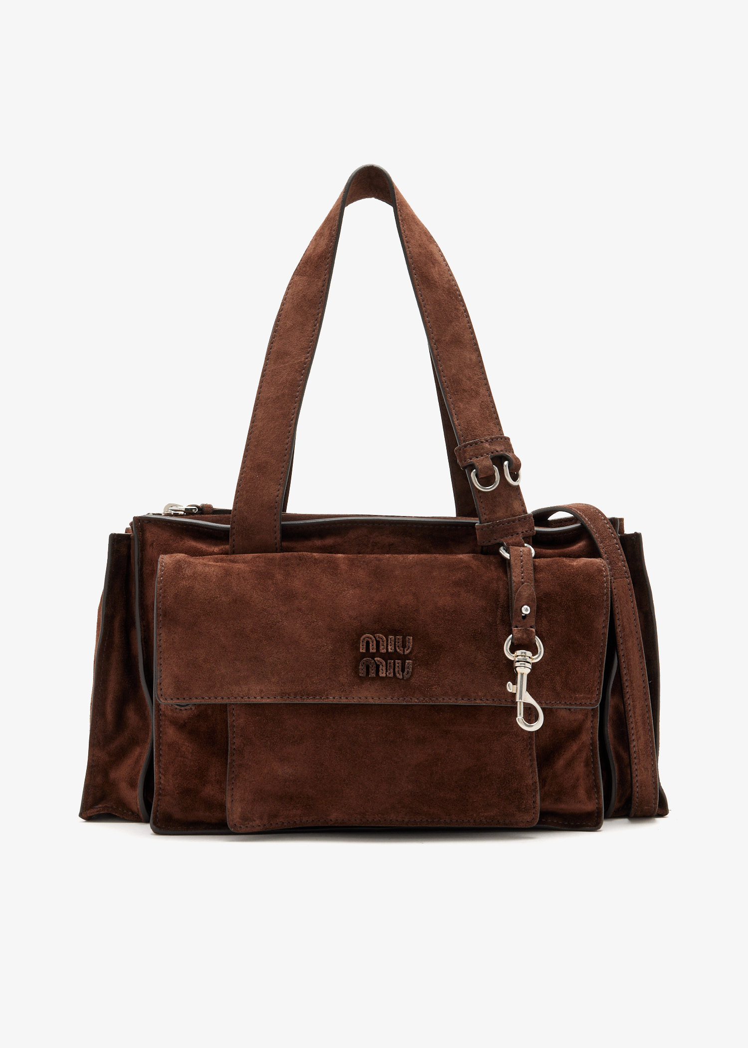 

Utilitaire suede shopping bag, Brown