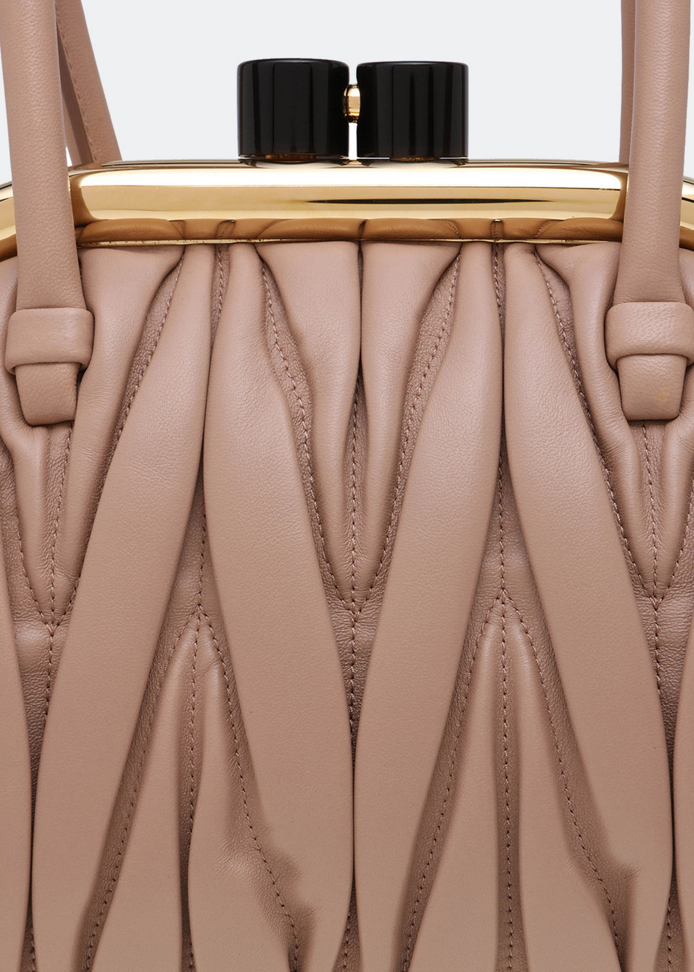 

Matelassé top-handle bag, Beige