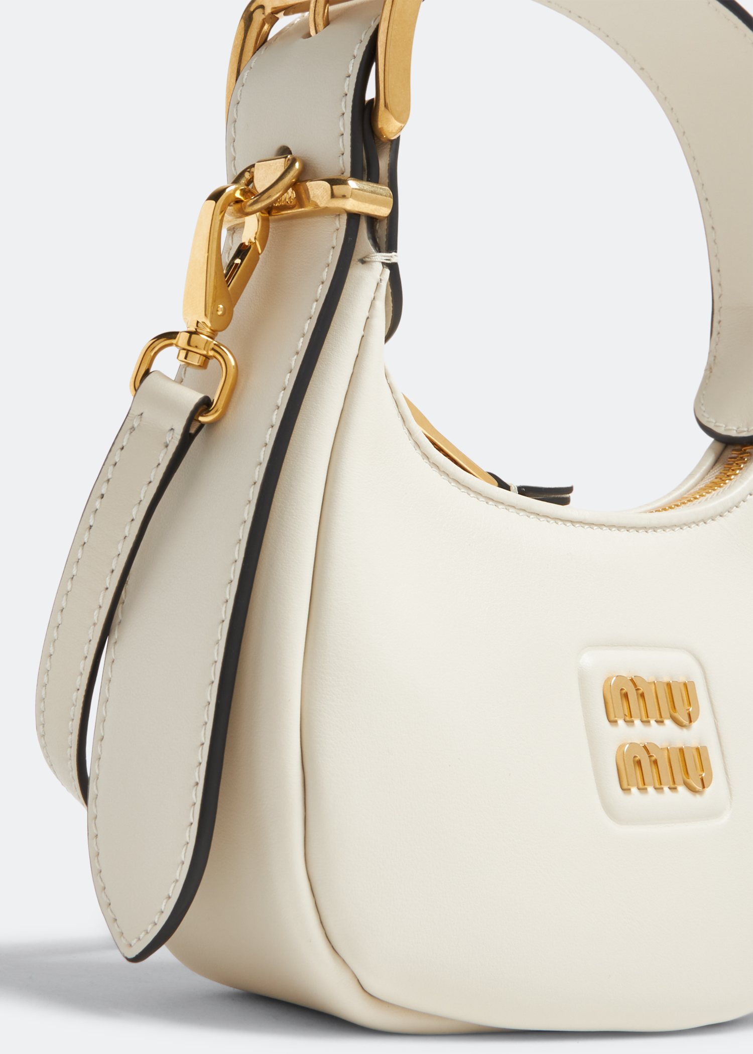 

Leather hobo bag, White